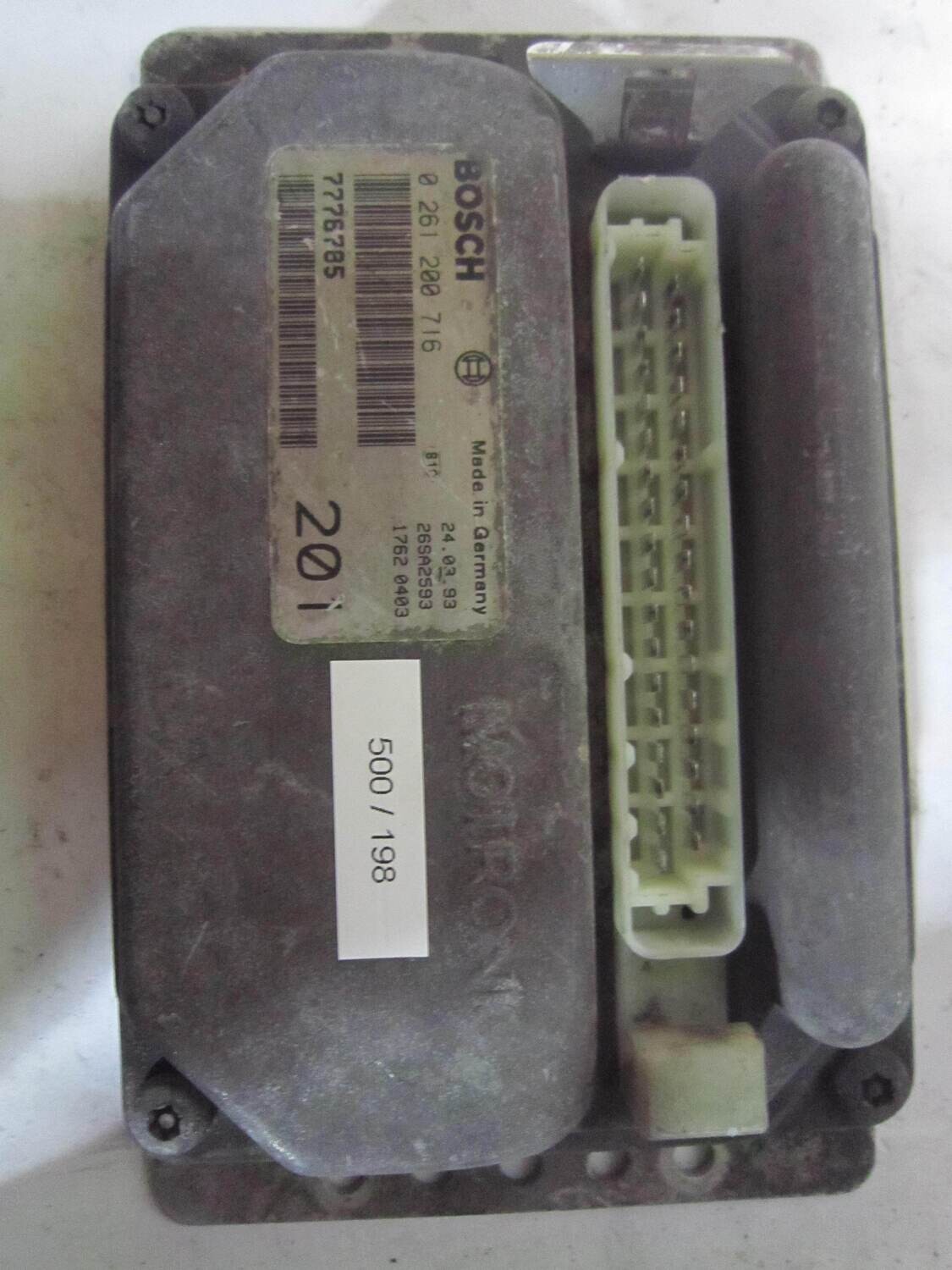 500-198 Centralina Motore Bosch 0261200716 0 261 200 716 7776785  26SA2593      ALFA ROMEO / FIAT / LANCIA  VARIE