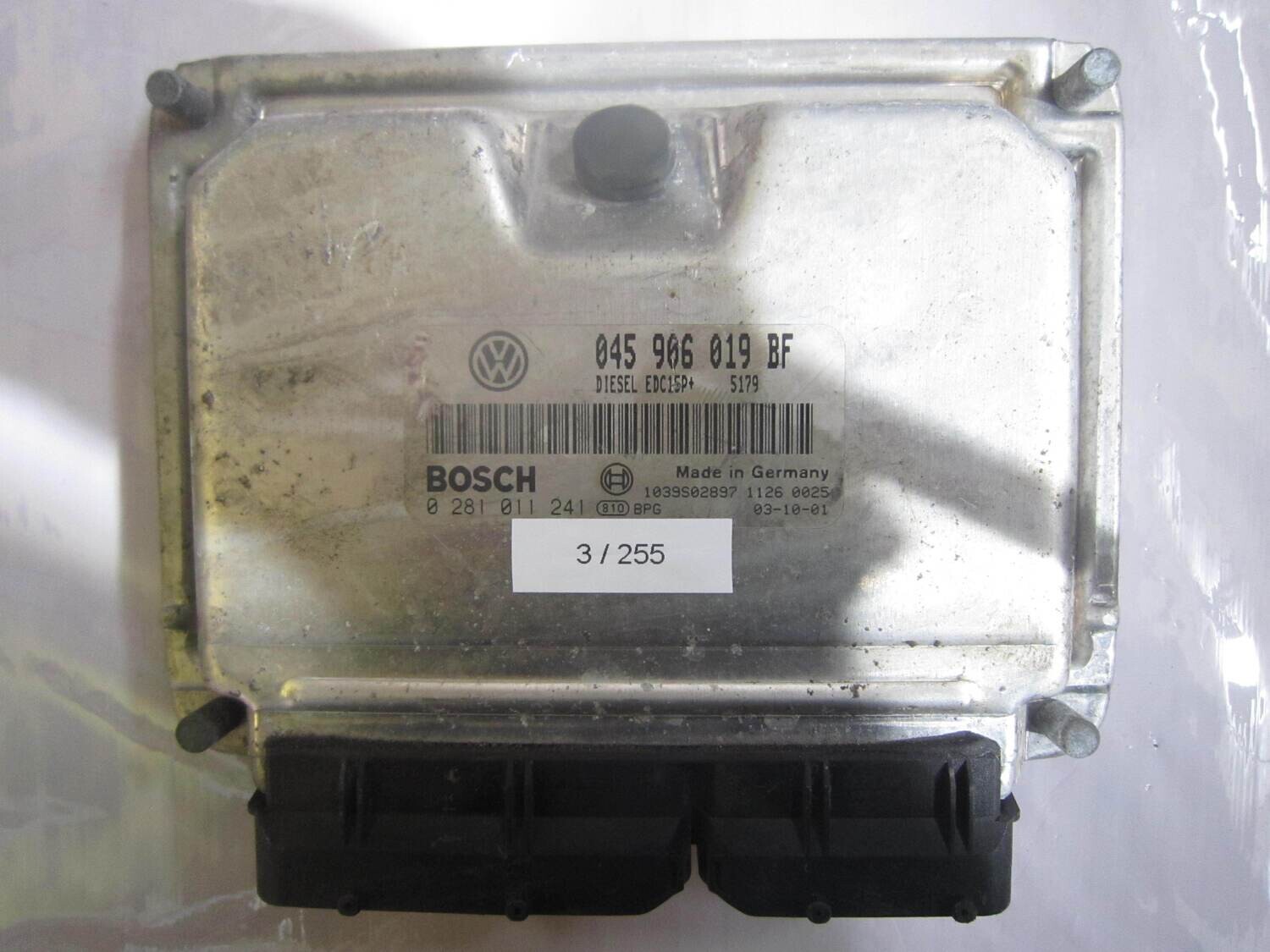 3-255 Centralina Motore Bosch 0 281 011 241 0281011241 045 906 019 BF 045906019BF 1039S02897 EDC15P VOLKSWAGEN Diesel POLO 1.4