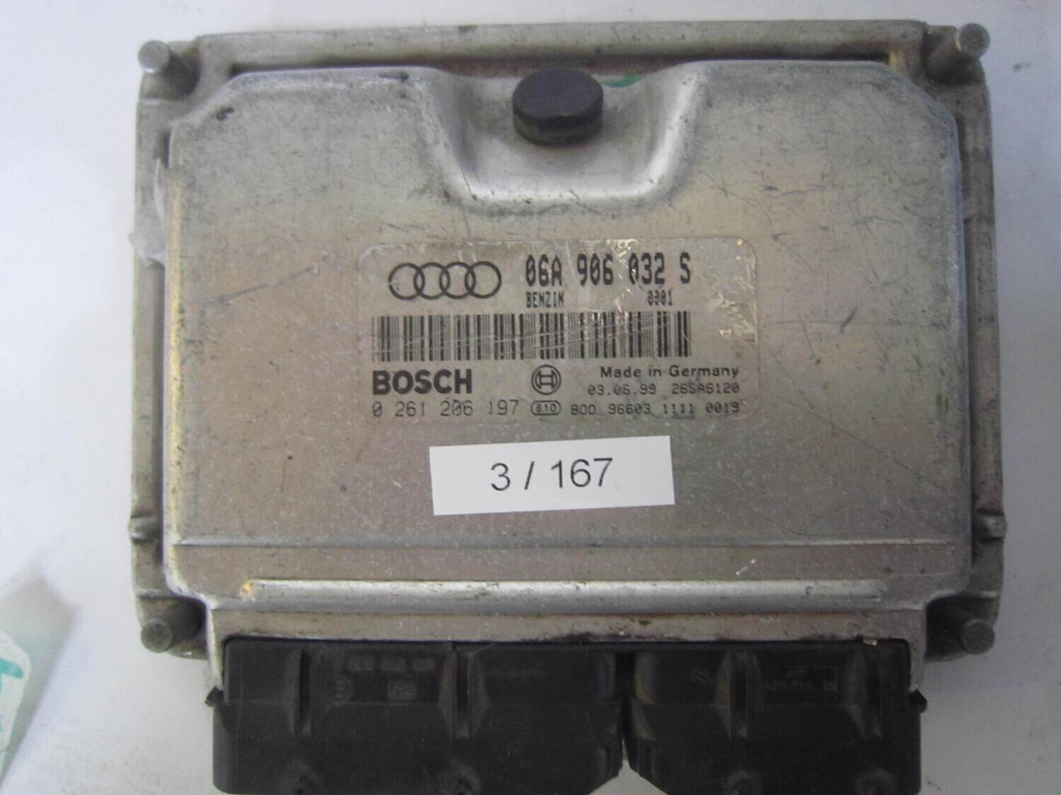 3-167 Centralina Motore Bosch 0 261 206 197 0261206197 06A 906 032 S 06A906032S 26SA6120 VOLKSWAGEN VARIE