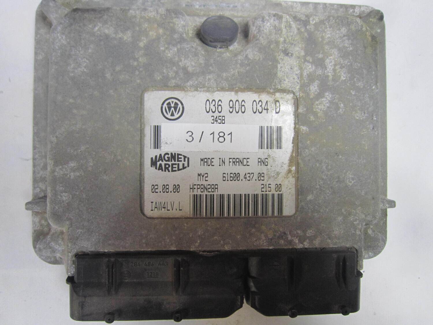 3-181 Centralina Motore Magneti Marelli IAW4LV.L IAW4LVL 036 906 034 D 036906034D 61600.437.09 AUDI Benzina A 2 1.4
