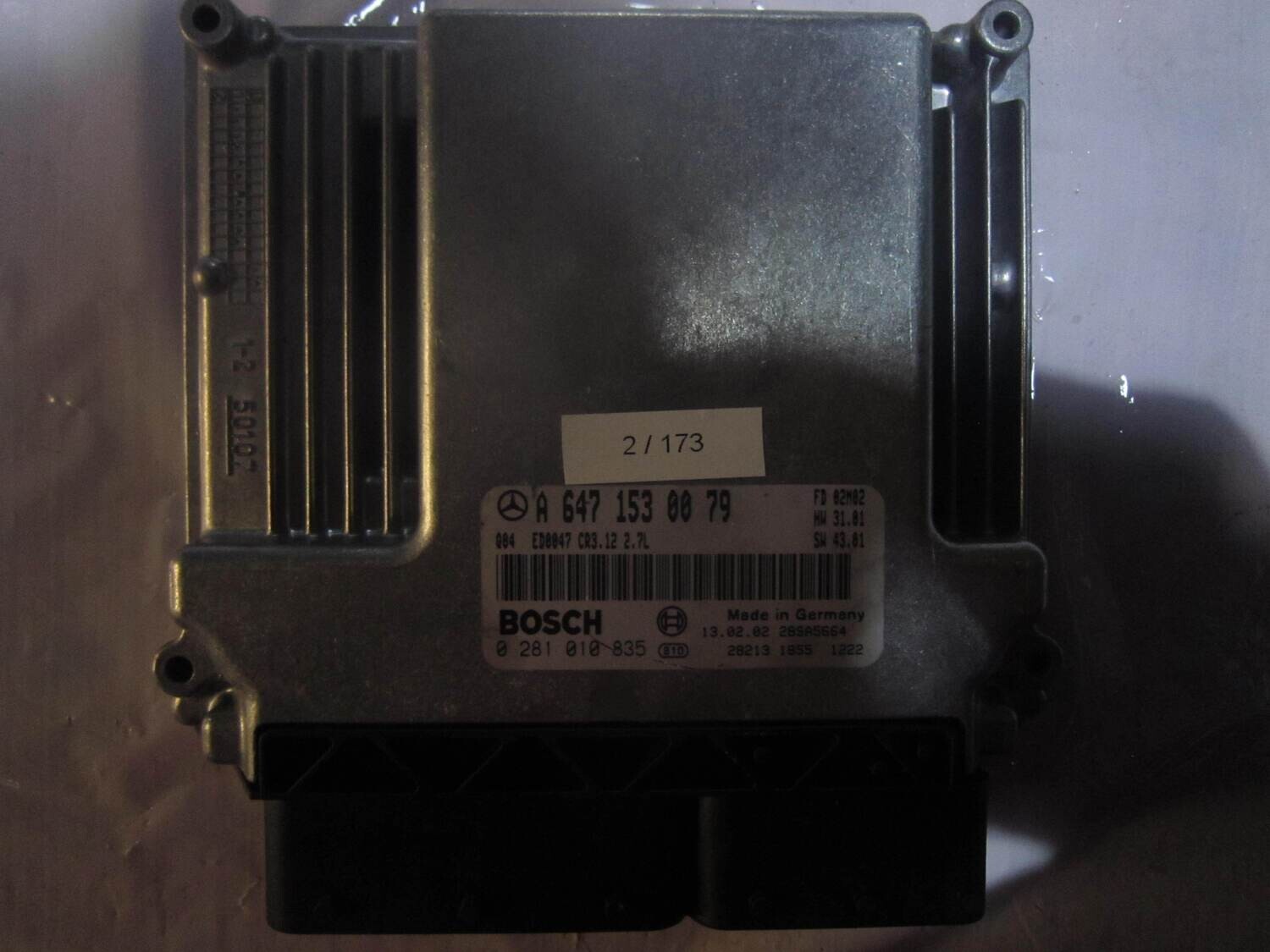 2-173 Centralina Motore Bosch 0 281 010 835 0281010835 A 647 153 00 79 28SA5664 CR3.12 2.7L MERCEDES Diesel CLASSE E
