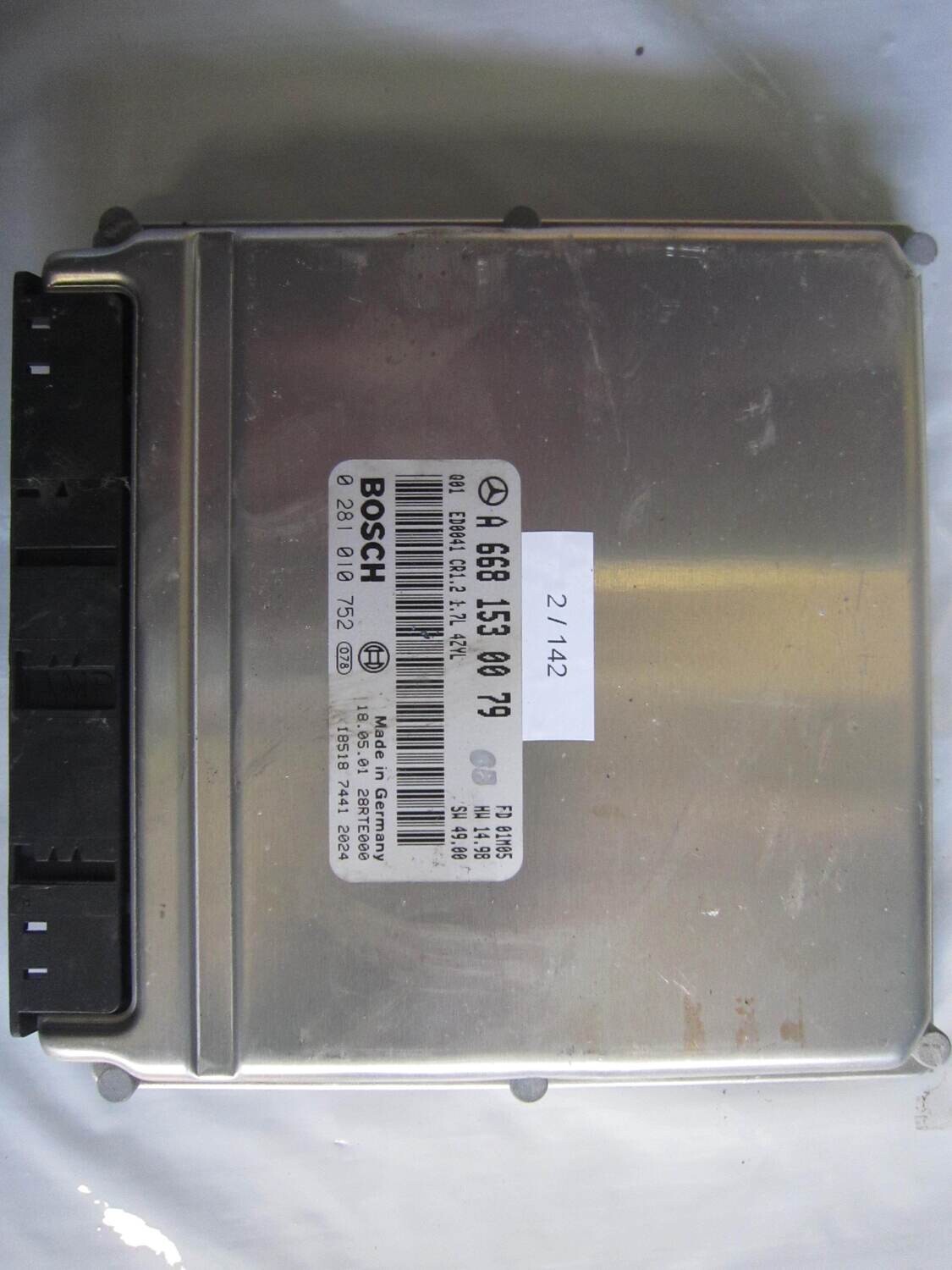 2-142 Centralina Motore Bosch 0 281 010 752 0281010752 A 668 153 00 79 A6681530079 28RTE000 CR1.2 MERCEDES BENZ Diesel CLASSE  A A 170 1.7