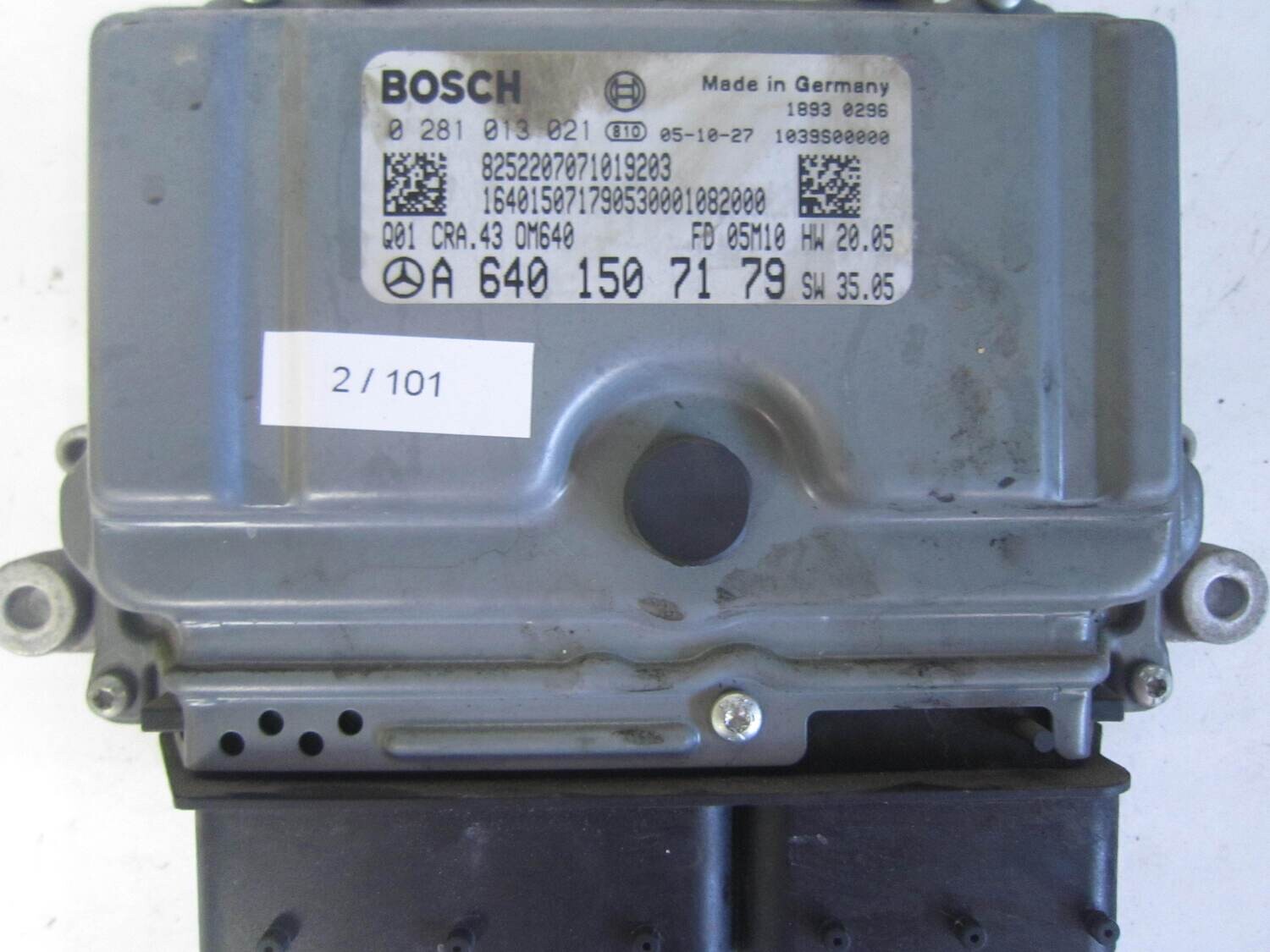 2-101 centralina motore bosch 0 281 013 021 a 640 150 71 79 1039s00000 cra.43 om640 hw 20.05  sw 35.05 mercedes benz classe  a