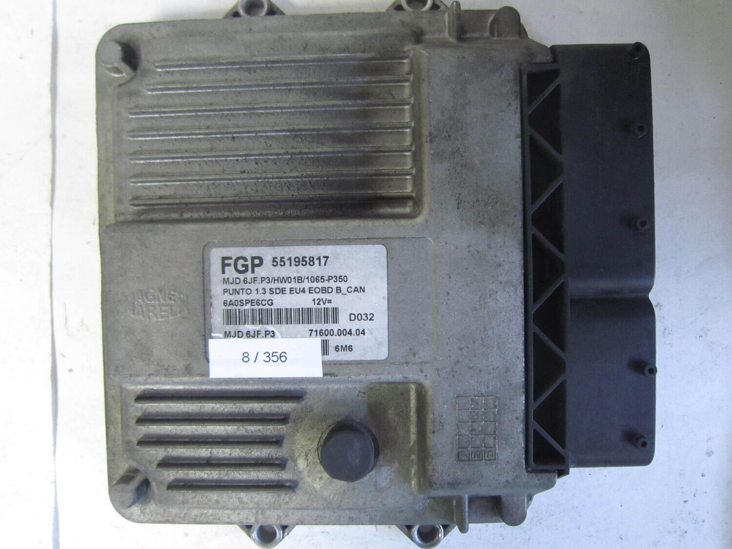 8-356 centralina motore magneti marelli 55195817 71600.004.04 mjd 6jf.p3  hw01b/1065-p350 alfa romeo / fiat / lancia punto