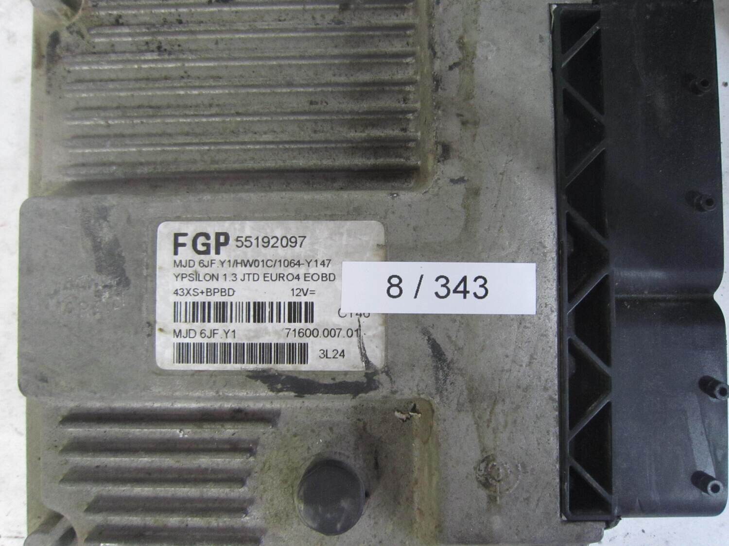 8-343 centralina motore magneti marelli 55192097 71600.007.01 c146 mjd 6jf.y1 hw01c/1064-y147 alfa romeo / fiat / lancia ypsilon