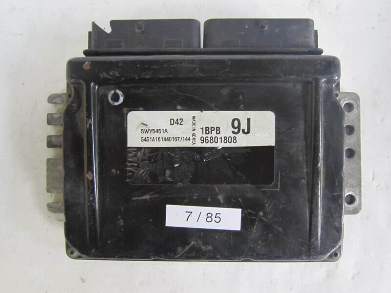 7-85 Centralina Motore Chevrolet  5WY5451A 96801808  1BPB 9J 1BPB9J     CHEVROLET  MATIZ 1.0