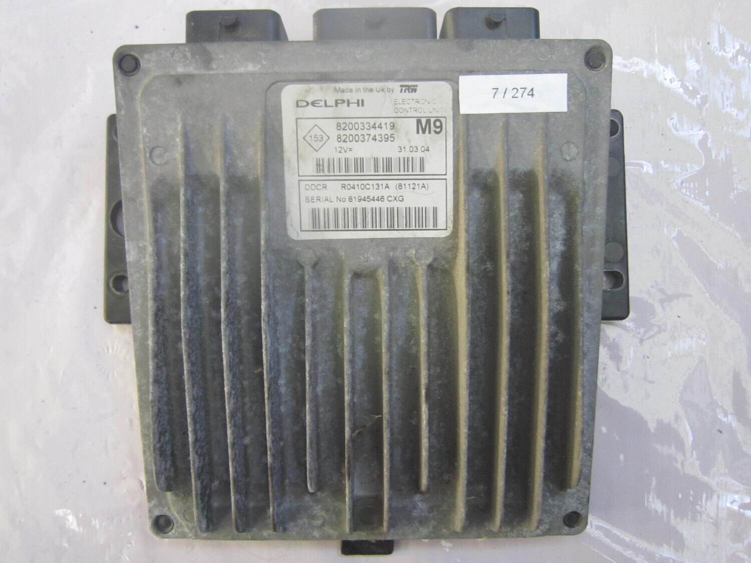 7-274 Centralina Motore Delphi R0410C131A 8200334419 8200374395 M9 NISSAN Diesel MICRA