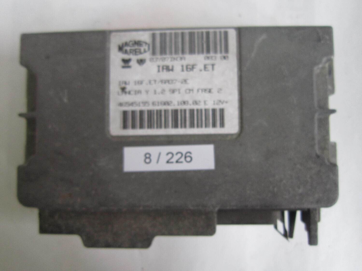 8-226 Centralina Motore Magneti Marelli IAW16FET IAW 16F.ET 46545155  61602.108.02 6160210802     ALFA ROMEO / FIAT / LANCIA  Y 1.2