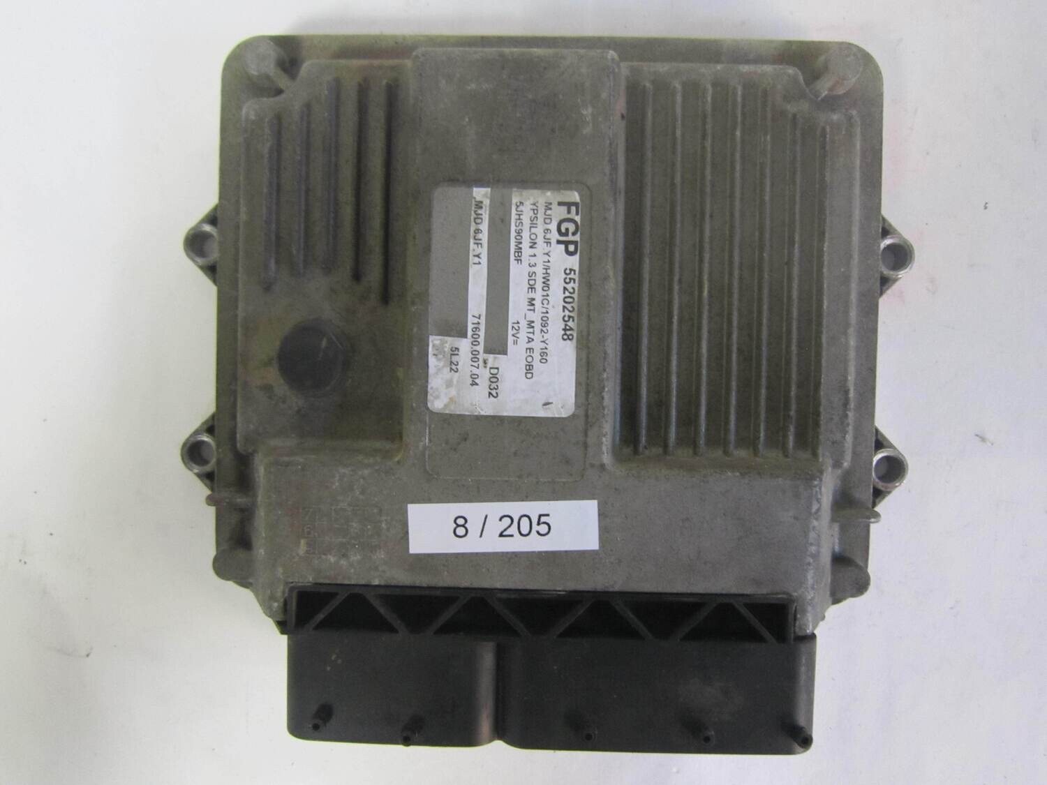 8-205 Centralina Motore Magneti Marelli  55202548 MJD 6JF.Y1 MJD6JFY1   71600.007.04 7160000704   ALFA ROMEO / FIAT / LANCIA  YPSILON 1.3 MULTIJET