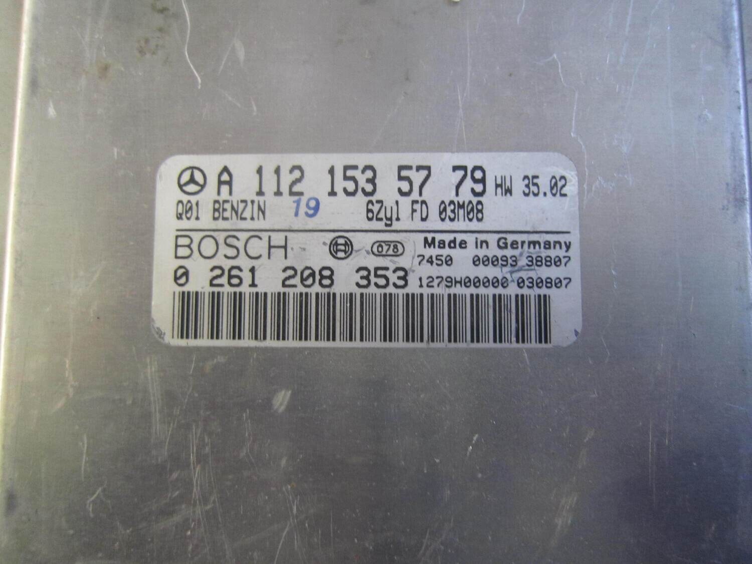 2-42 Centralina Motore Bosch 0 261 208 353 0261208353 A 112 153 57 79 A1121535779 1279H00000 FD 03M08 MERCEDES BENZ Benzina SL 3.5