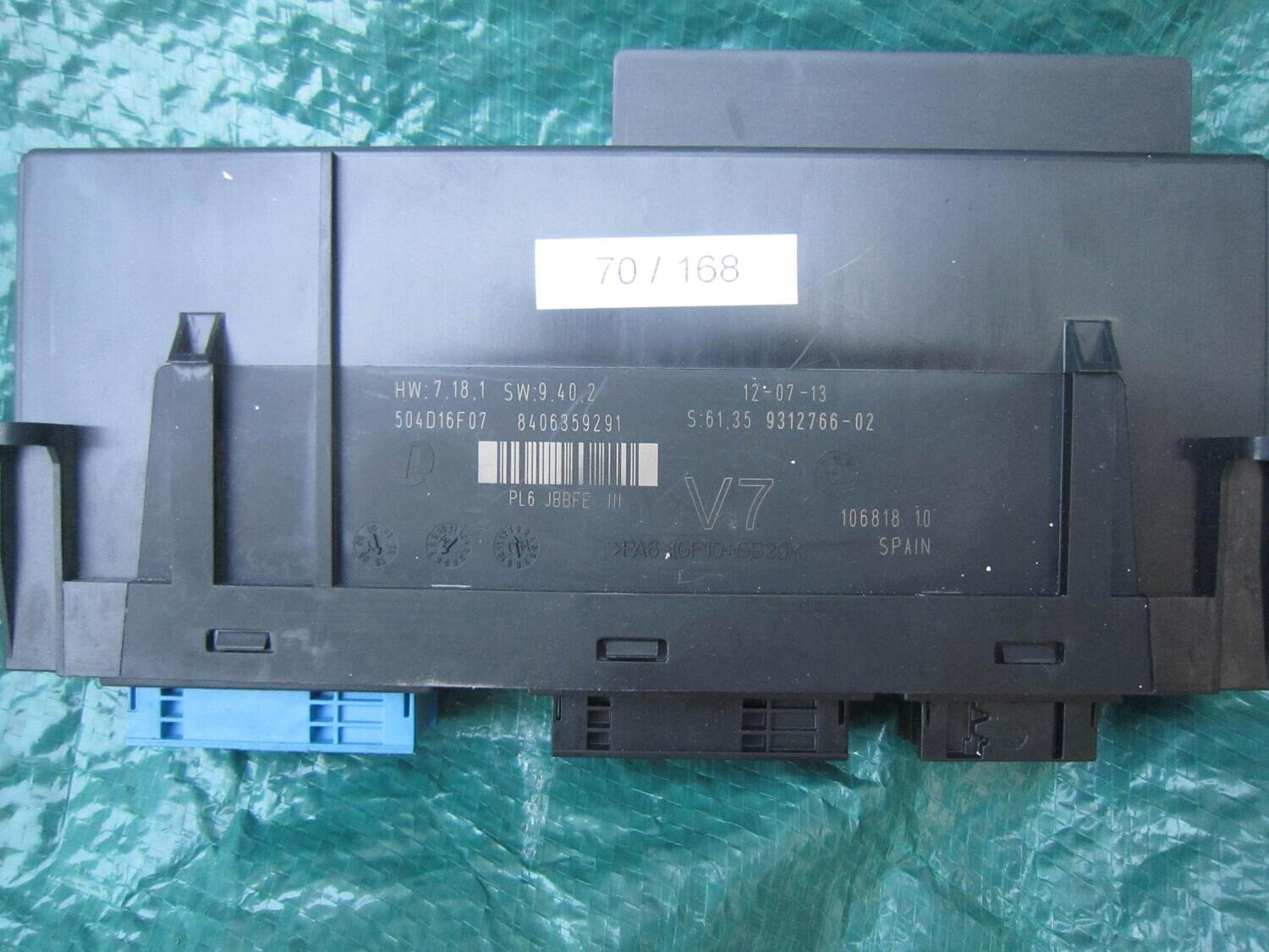 70-168 centralina modulo confort Lear 6135 9312766-02 504d16f07 hw 7.18.1 sw 9.40.2  bmw serie 1