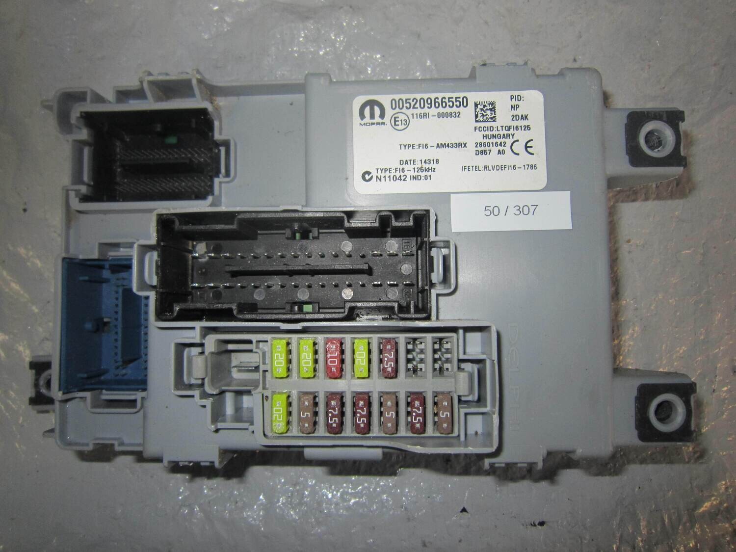 50-307 BODY COMPUTER MOPAR 00520966550 ALFA ROMEO / FIAT / LANCIA Benzina VARIE