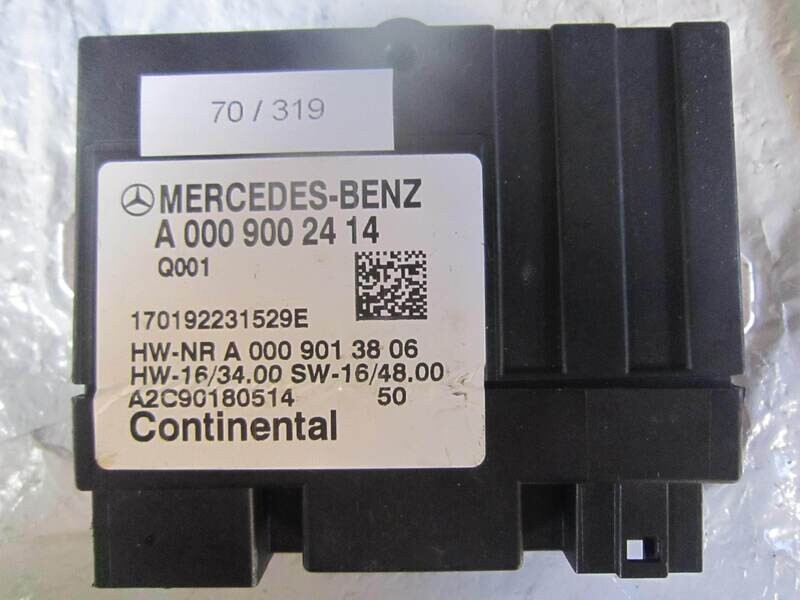70-319 Modulo di Controllo Continental A 000 900 24 14 A0009002414 A2C90180514 HW 16/34.00 SW 16/48.00 MERCEDES BENZ VARIE