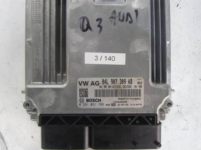 3-140 Centralina Motore Bosch 0281031786 0 281 031 786 04L 907 309 AB 04L907309AB 1039S80385  EDC17C64  HW:H20  AUDI  Q 3