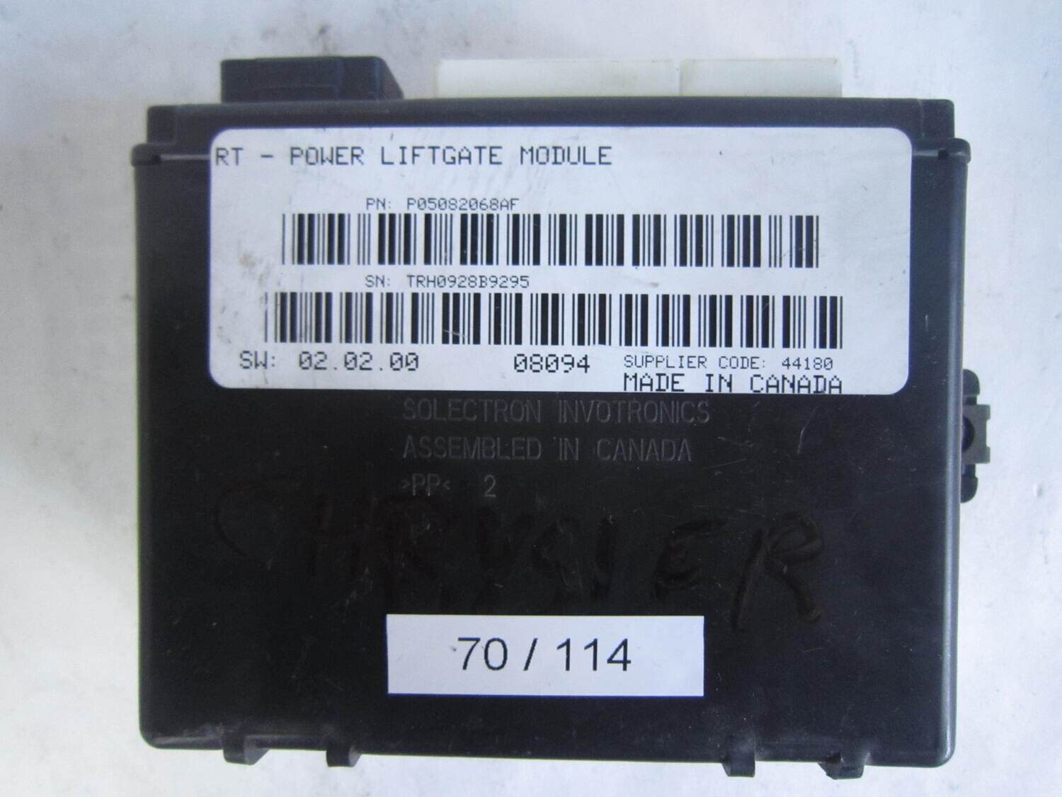 70-114 Centralina Porte Chrysler P05082068AF SW 02.02.00 SW020200 44180 VARIE