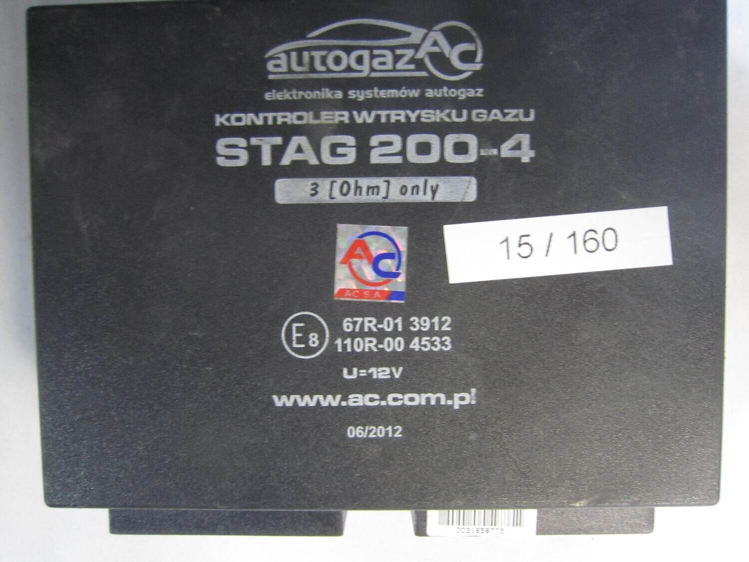 15-160 Centralina GPL Autogaz ac STAG 200-4 STAG2004 67R-01 3912 67R013912 110R-00 4533 GENERICA Benzina/GPL