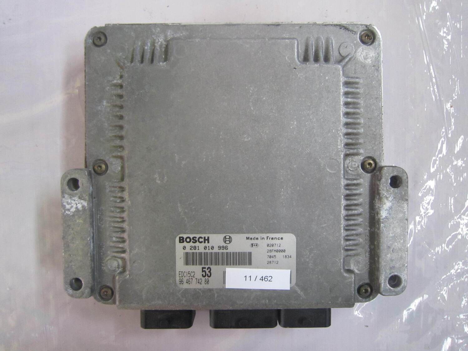11-462 Centralina Motore Bosch 0 281 010 996 0281010996 96 467 742 80 9646774280 28FM0000 EDC15C2 CITROEN / PEUGEOT Diesel XSARA PICASSO