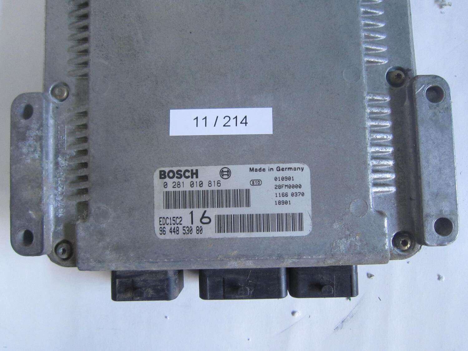 11-214 centralina motore bosch 0281010816 0 281 010 816 96 448 530 80 9644853080 28fm0000  edc15c2    citroen / peugeot diesel jumpy   2.0