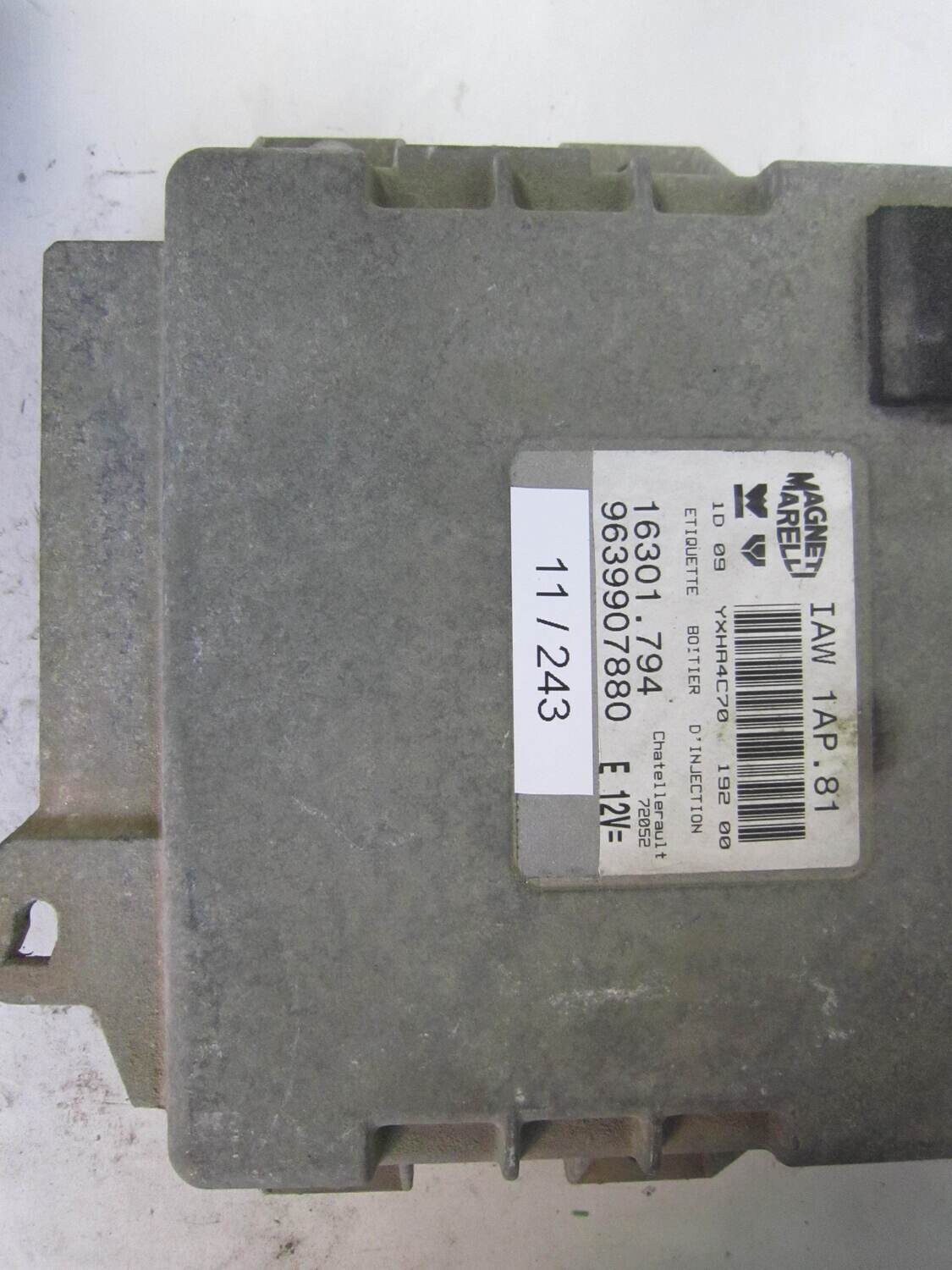 11-243 Centralina Motore Magneti Marelli IAW 1AP.81 9639907880 16301.794 CITROEN / PEUGEOT Benzina  206 1.1
