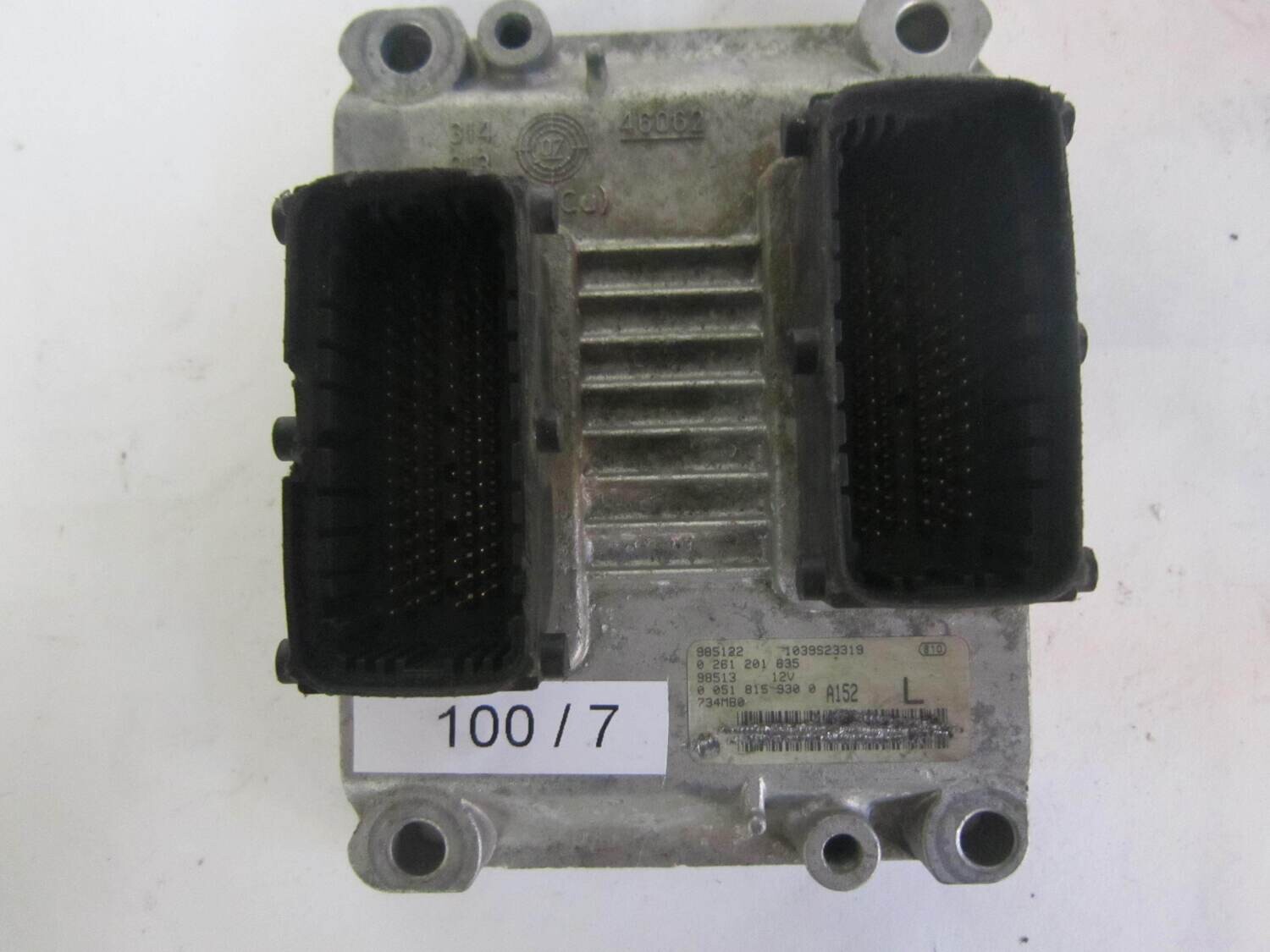 100-7 Centralina Motore Bosch 0 261 201 835 0261201835 0 051 815 930 0 1039S23319 734MB0  ALFA ROMEO / FIAT / LANCIA BENZINA BRAVO