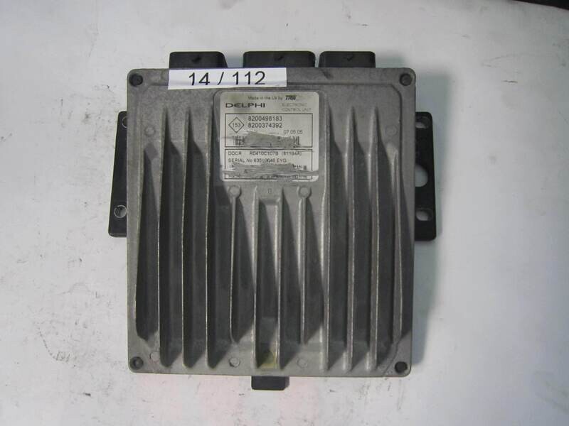 14-112 Centralina Motore Delphi  R0410C107B 8200498183 8200498183 8200374392 8200374392     RENAULT  CLIO 1.5 DCI