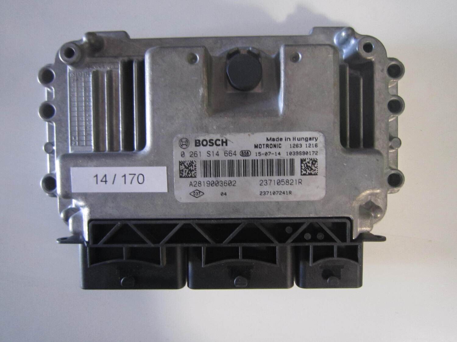14-170 centralina motore bosch 0261s14664 0 261 s14 664 a2819003602  1039s90172  237105821r  237107241r  renault  twingo