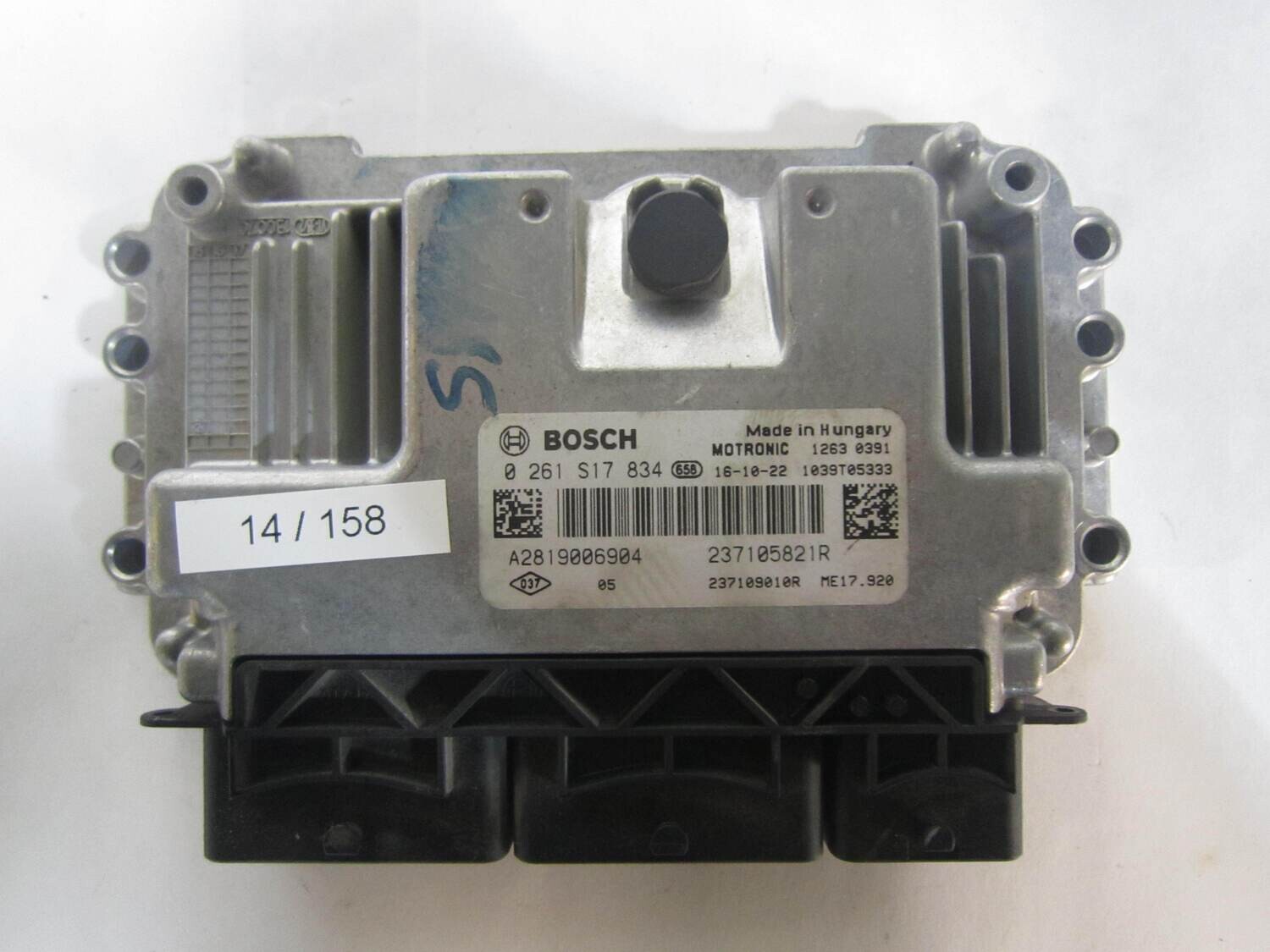 14-158 Centralina Motore Bosch 0261S17834 0 261 S17 834 A2819006904  1039T05333  237105821R  ME17.920 ME17920 RENAULT  VARIE