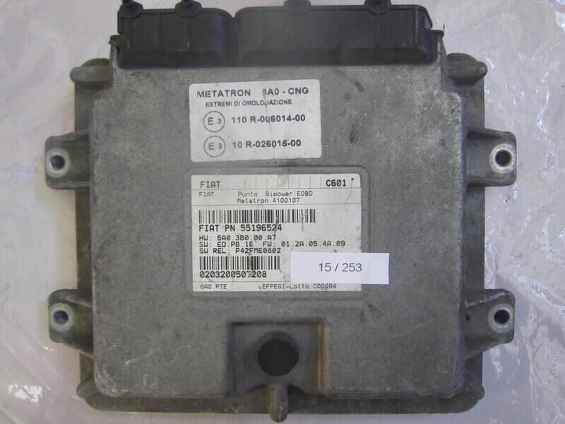 15-253 Centralina Gas Metano Metatron 55196524 4100107 6A0.3B0.00.A7 FIAT  Benzina / Metano PUNTO