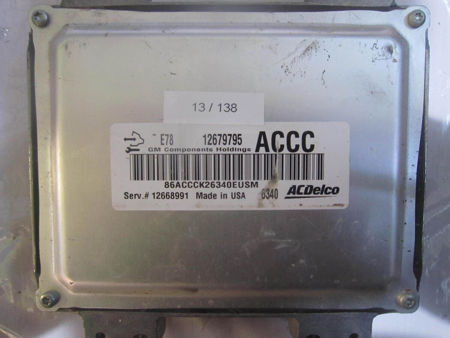 13-138 Centralina Motore Acdelco 12679795 12668991 E78 ACCC OPEL Benzina CORSA