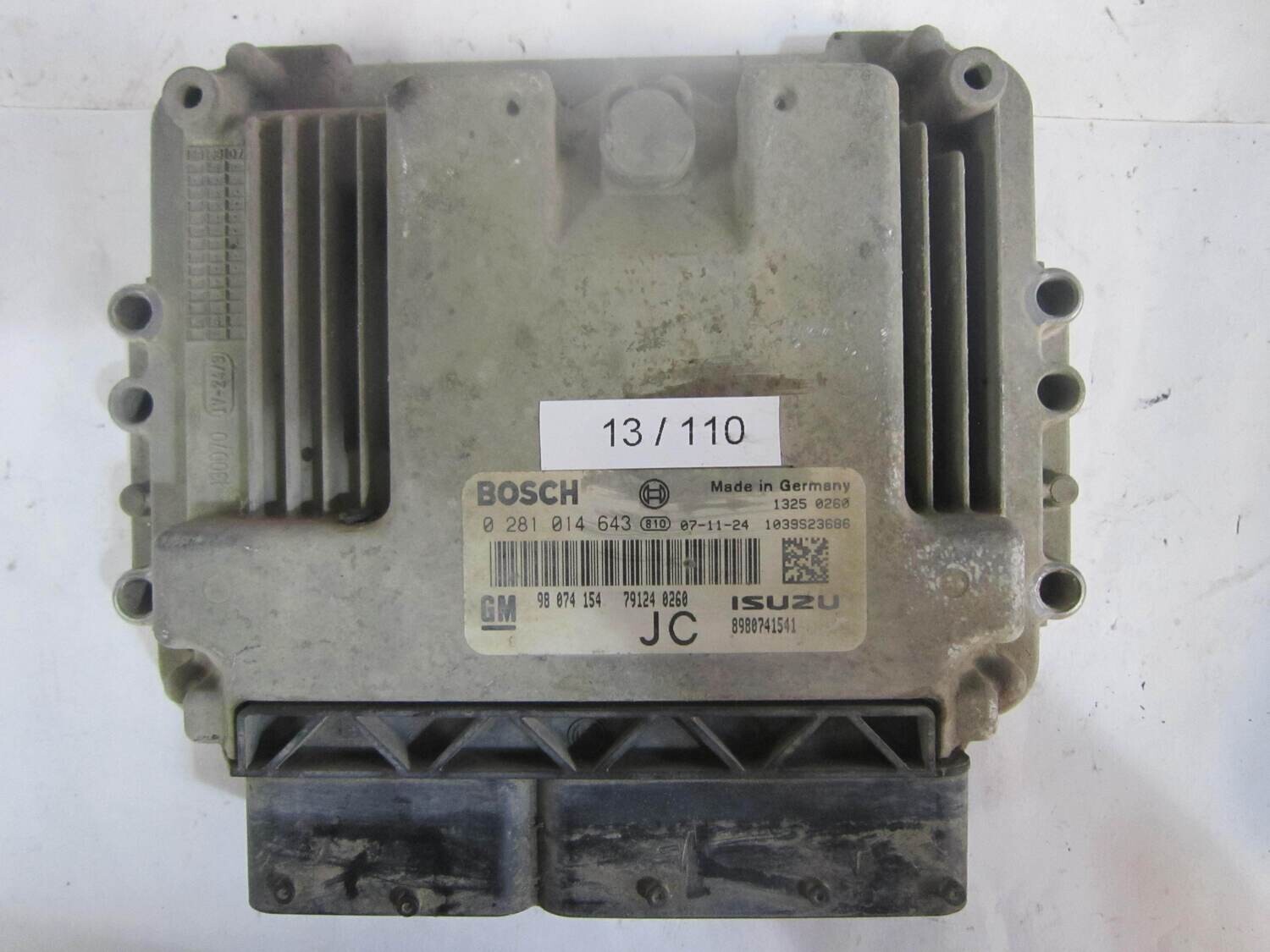 13-110 Centralina Motore Bosch 0 281 014 643 0281014643 98074154 8980741541 OPEL Diesel ASTRA