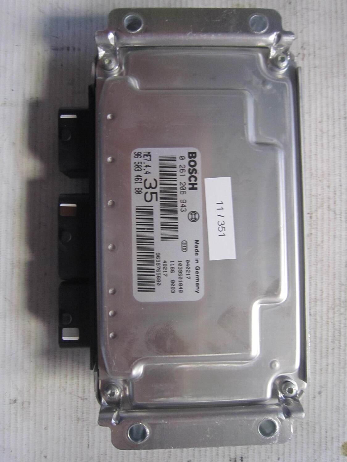 11-351 Centralina Motore Bosch 0 261 206 943 0261206943 96 503 461 80 9650346180 1039S01848 ME7.4.4 35 CITROEN / PEUGEOT Benzina 307 1.6