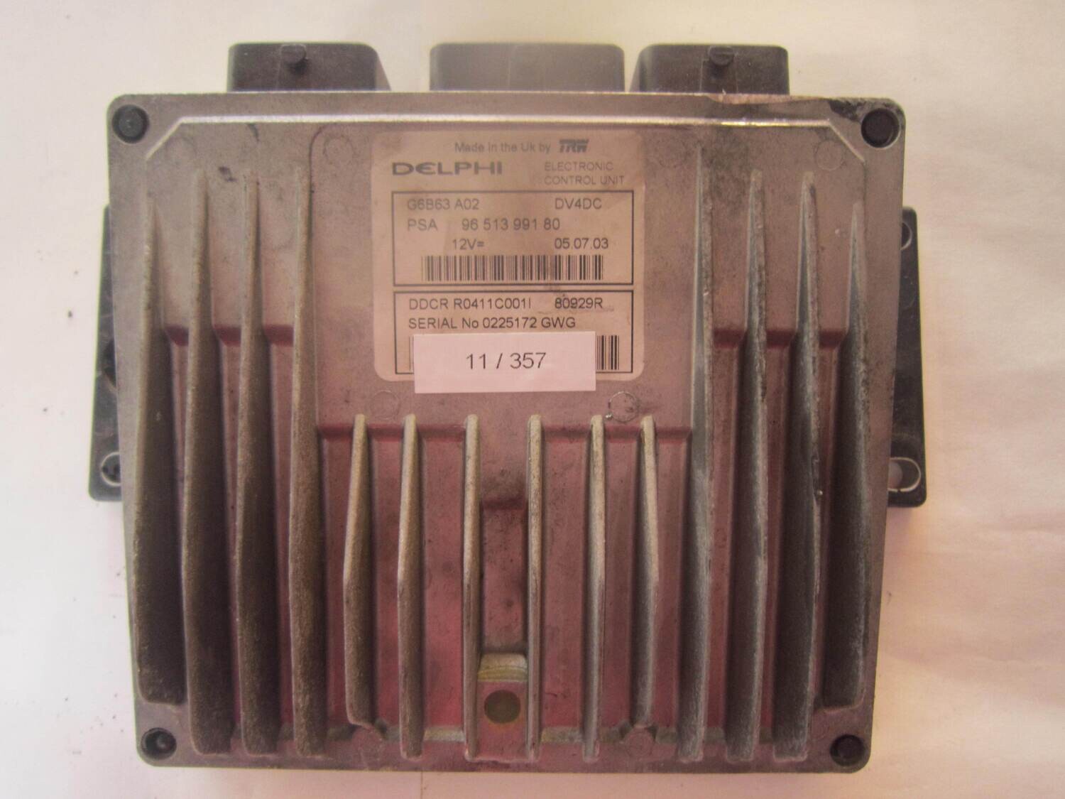 11-357 Centralina Motore Delphi 96 513 991 80 9651399180 G6B63 A02 G6B63A02 80929R DDCR R0411C001I CITROEN / PEUGEOT VARIE