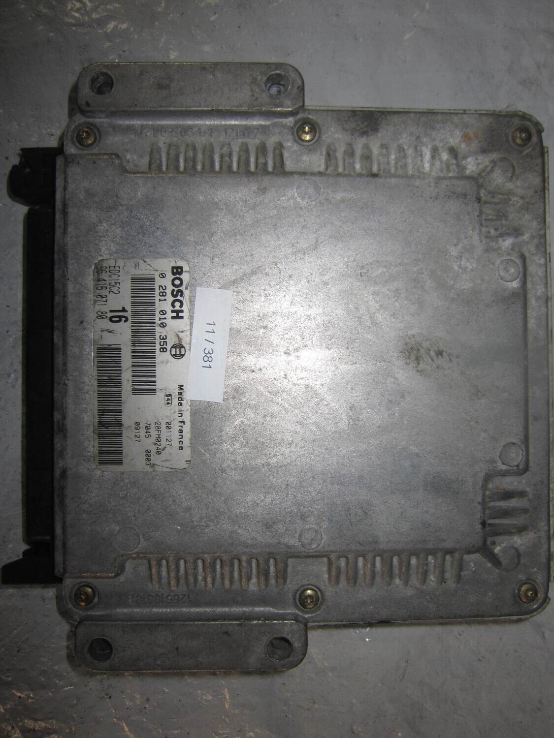 11-381 Centralina Motore Bosch 0 281 010 358 0281010358 9641607180 28FM0240 EDC15C2 CITROEN / PEUGEOT Diesel XSARA PICASSO 2.0