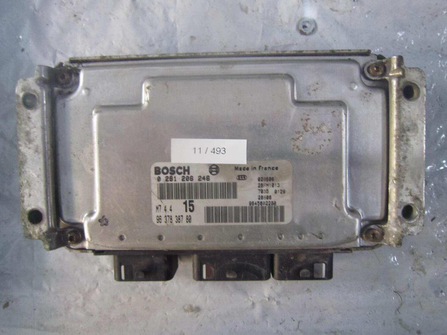 11-493 Centralina Motore Bosch 0 261 206 246 0261206246 93 378 387 80 28FM1013 M7 4.4  CITROEN / PEUGEOT BENZINA 106