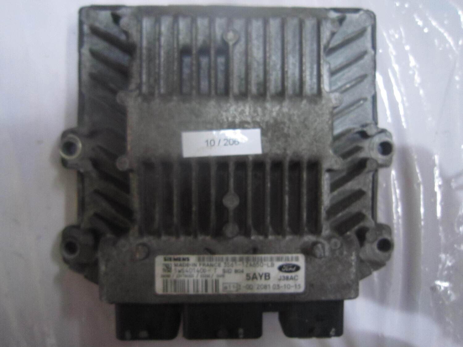 10-206 Centralina Motore Siemens 5WS40140D-T 5WS40140DT 5AYB J38AC 5AYBJ38AC 3S61-12A650-LB SID 804 FORD Diesel FIESTA 1.4