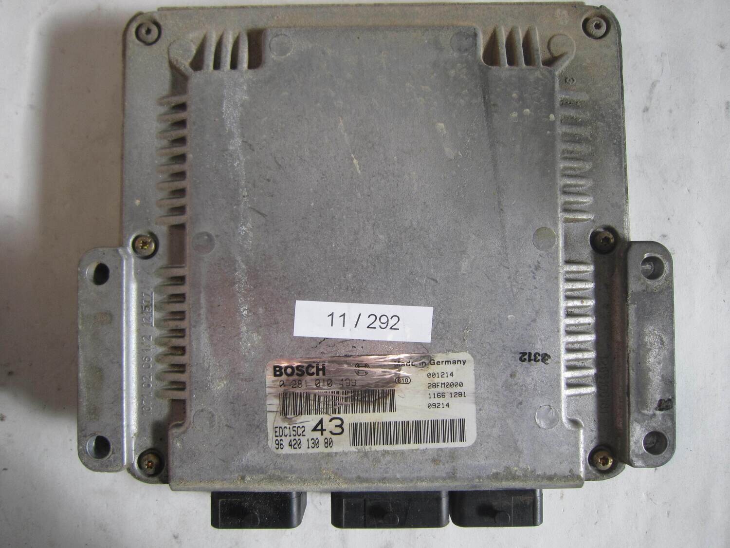 11-292 Centralina Motore Bosch 0 281 010 499 0281010499 9642013080 28FM0000 EDC15C2 43 CITROEN / PEUGEOT VARIE 2.0
