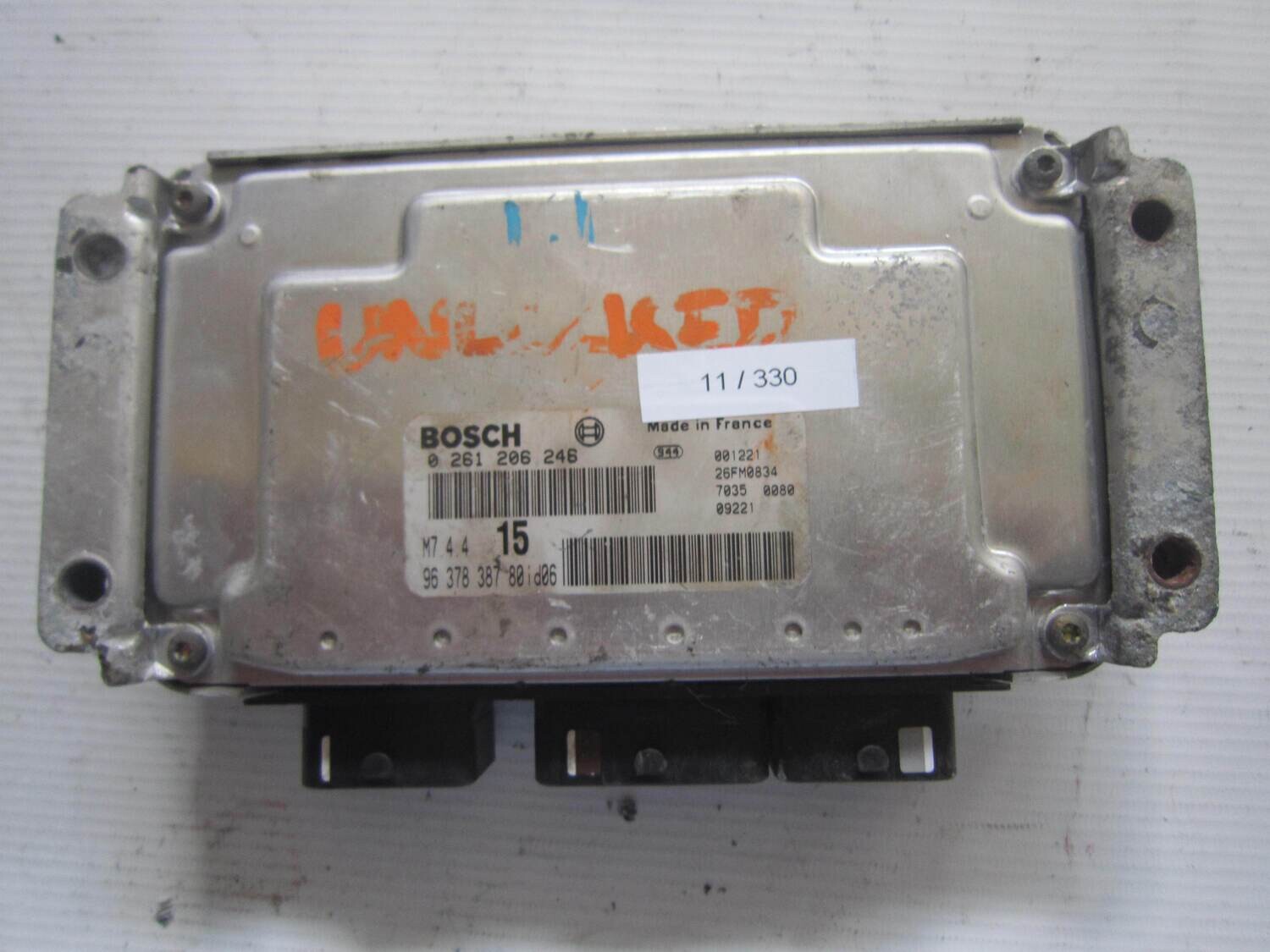 11-330 Centralina Motore Bosch 0 261 206 246 0261206246 96 378 387 80 9637838780 26FM0990 M7.4.4 CITROEN / PEUGEOT Benzina 106 1.1