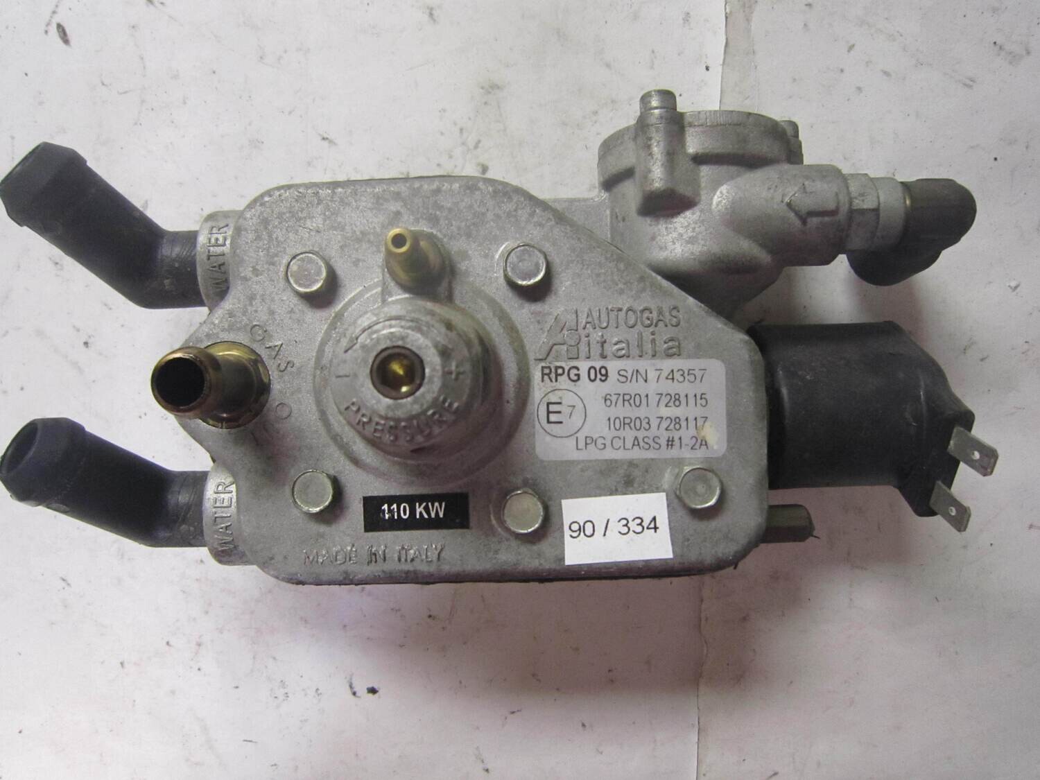 90-334 Riduttore di Pressione gpl Aitalia RPG 09 RPG09 67R01 728115 67R01728115 10R03 728117 Benzina/GPL