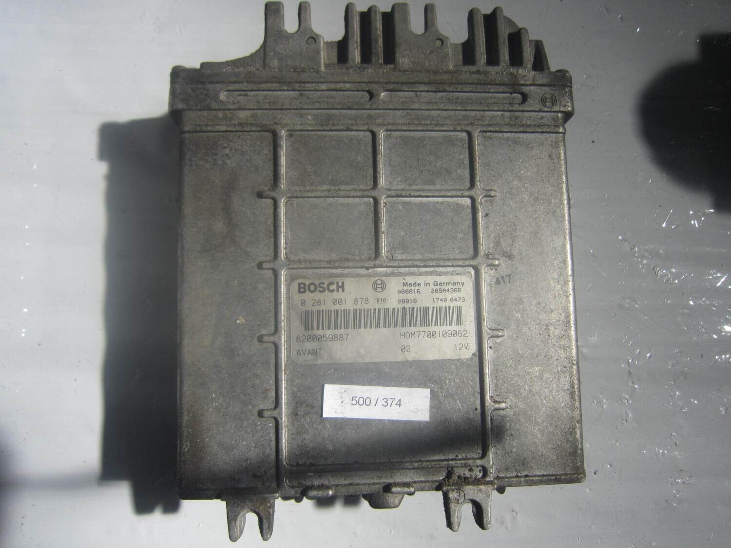 500-374 Centralina Motore Bosch 0 281 001 878 0281001878 8200059887 HOM 7700109062   RENAULT Diesel CLIO