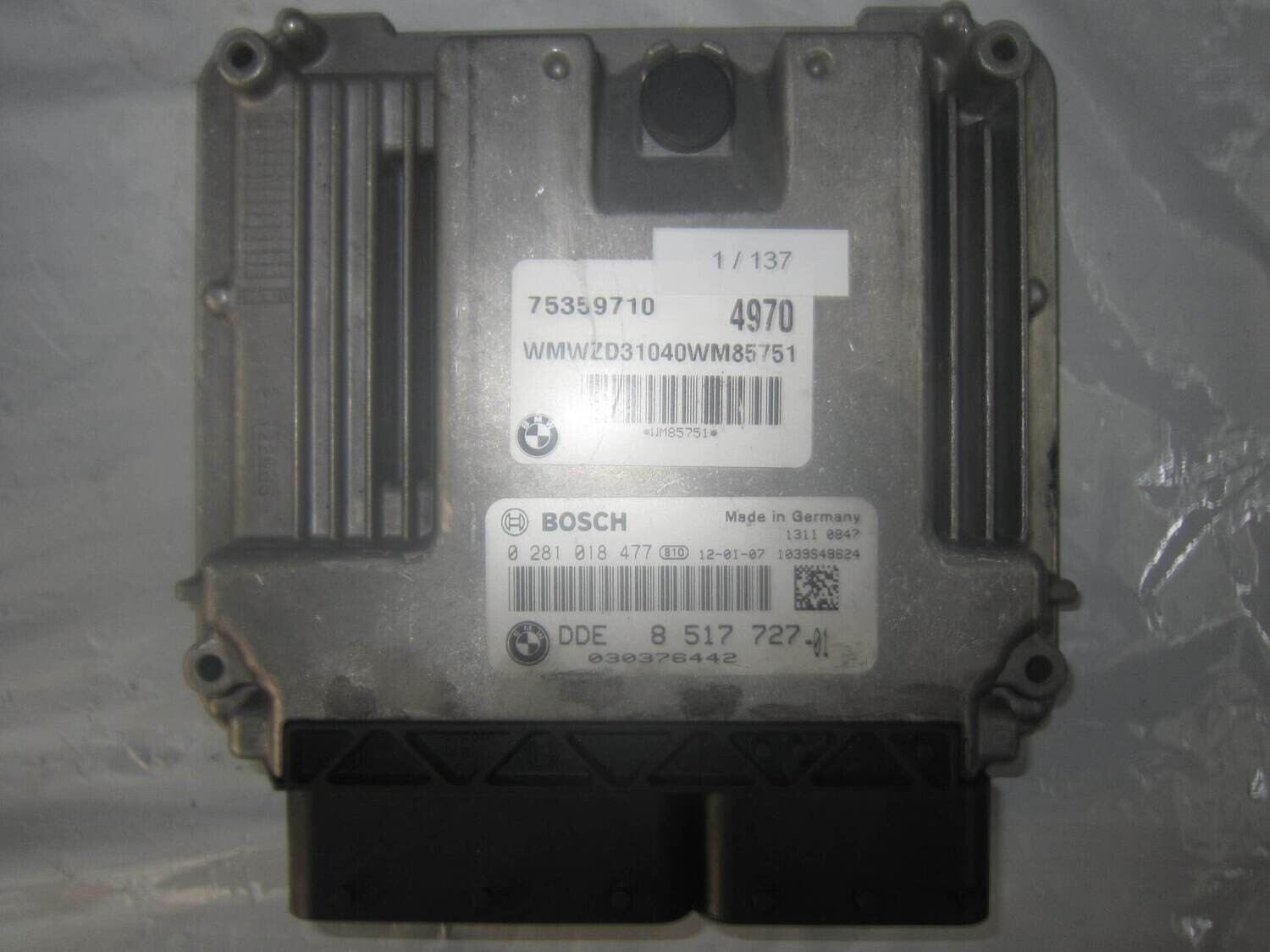 1-137 Centralina Motore Bosch 0 281 018 477 0281018477 8 517 727 1039S48624 75359710  MINI Diesel ONE