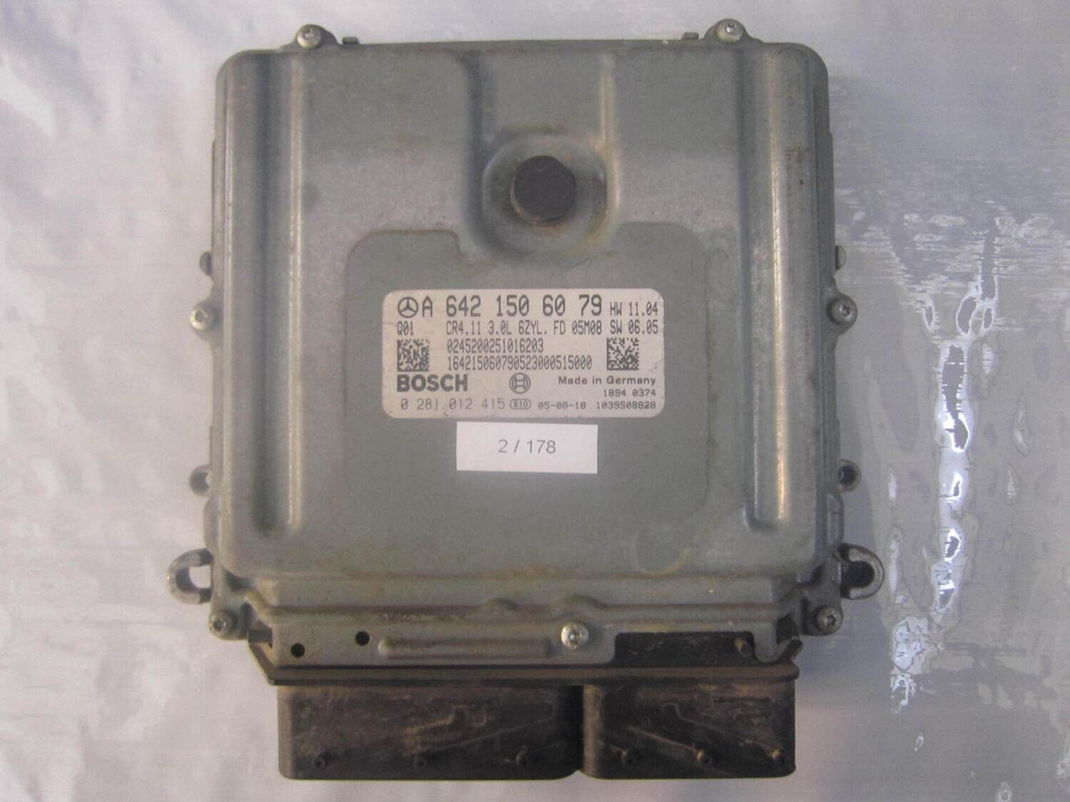 2-178 Centralina Motore Bosch 0 281 012 415 0281012415 A 642 150 60 79 1039S08828 CR4.11 3.0L HW:11.04     SW:06.05 MERCEDES Diesel ML