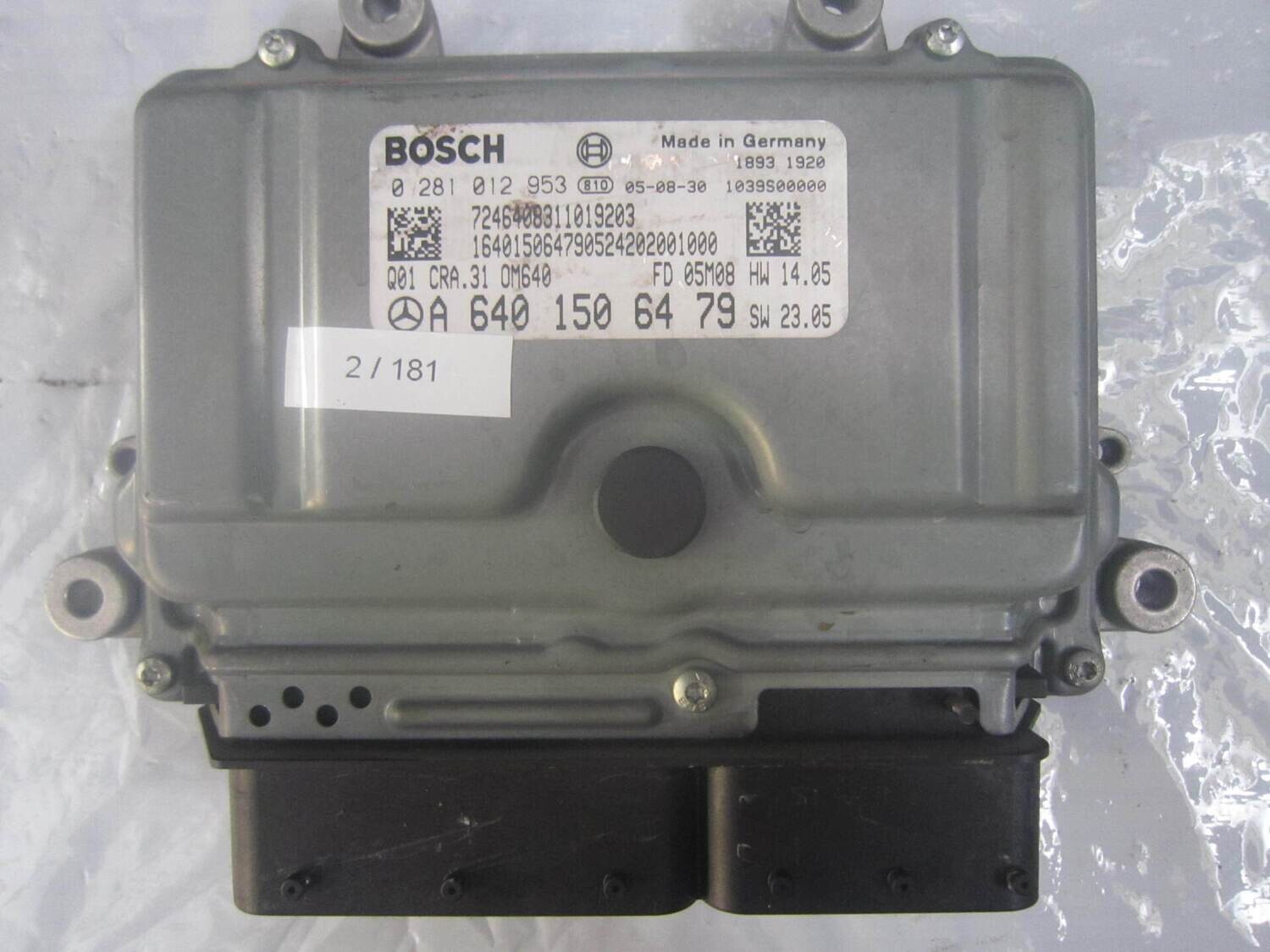 2-181 Centralina Motore Bosch 0 281 012 953 0281012953 A 640 150 64 79 1039S00000 CRA.31 OM640 FD 05M08  MERCEDES DIESEL CLASSE B