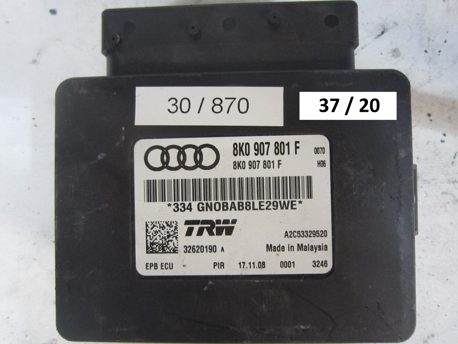 37-20 Centralina sensori parcheggio TRW 8K0 907 801 F 8K0907801F A2C53329520 AUDI VARIE