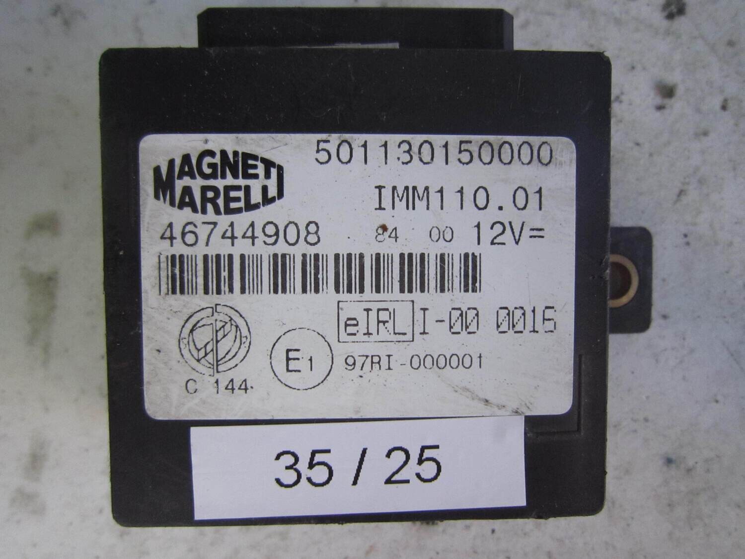 35-25 Centralina Immobilizer Magneti Marelli 46744908 501130150000 IMM110.01 ALFA ROMEO / FIAT / LANCIA VARIE