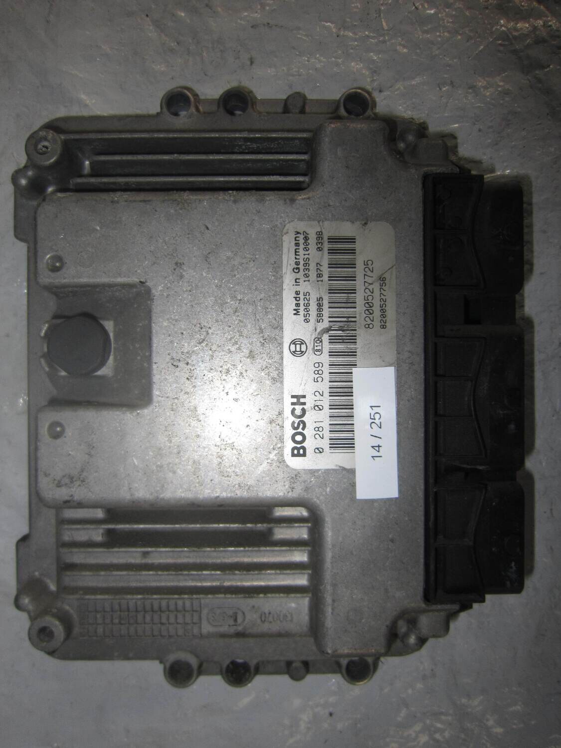 14-251 Centralina Motore Bosch 0 281 012 589 0281012589 8200527725 1039S10007 8200527756 RENAULT Diesel MEGANE SCENIC 1.9