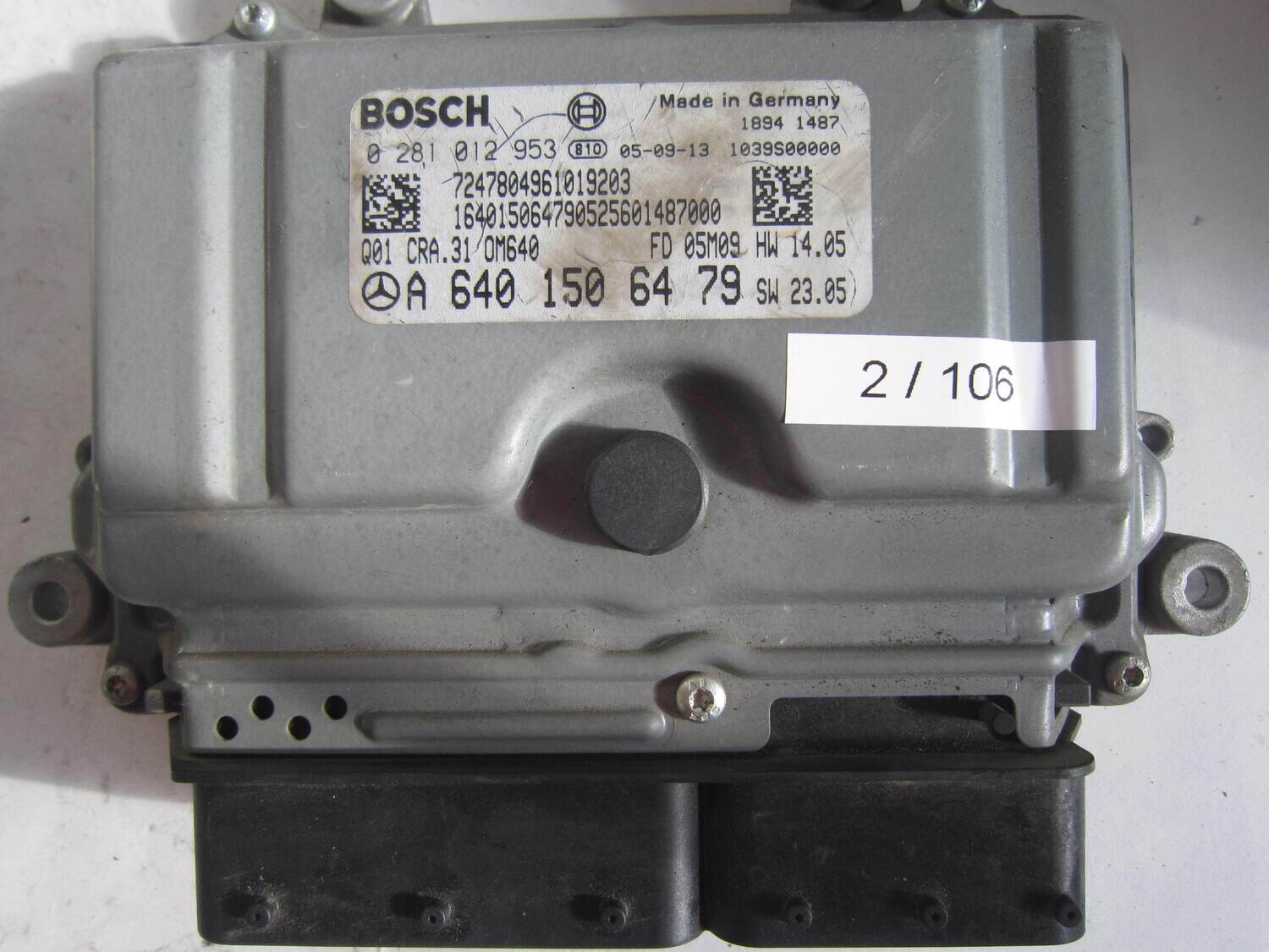 2-106 Centralina Motore Bosch 0 281 012 953 0281012953 640 150 64 79 6401506479 1039S00000 CRA.31 OM640 FD 05M08 MERCEDES BENZ Diesel CLASSE  B B 180 2.2