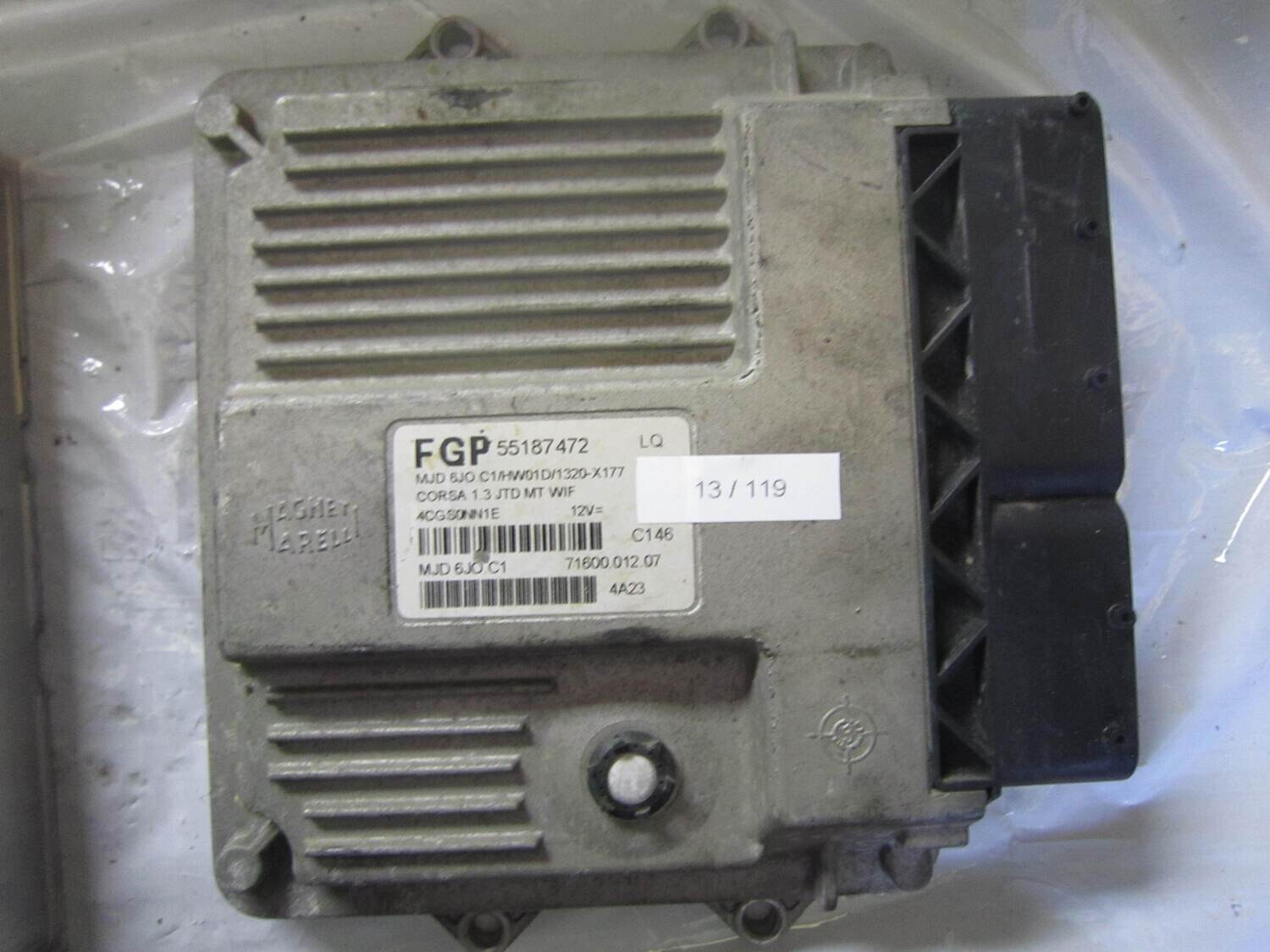 13-119 Centralina Motore Magneti Marelli 55187472 MJD 6JO.C1 MJD6JOC1   71600.012.07 OPEL Diesel CORSA 1.3