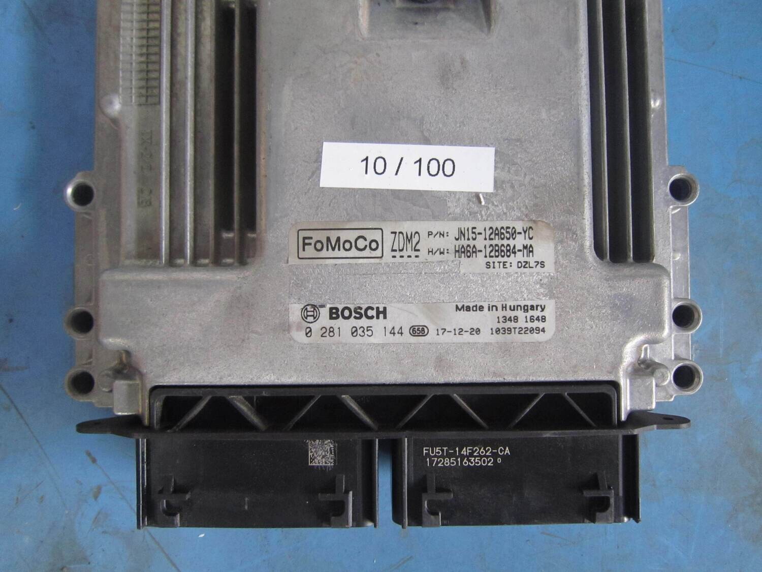 10-100 centralina motore bosch 0 281 035 144 zdm2 1039t22094 ha6a-12b684-ma jn15-12a650-yc ford fiesta