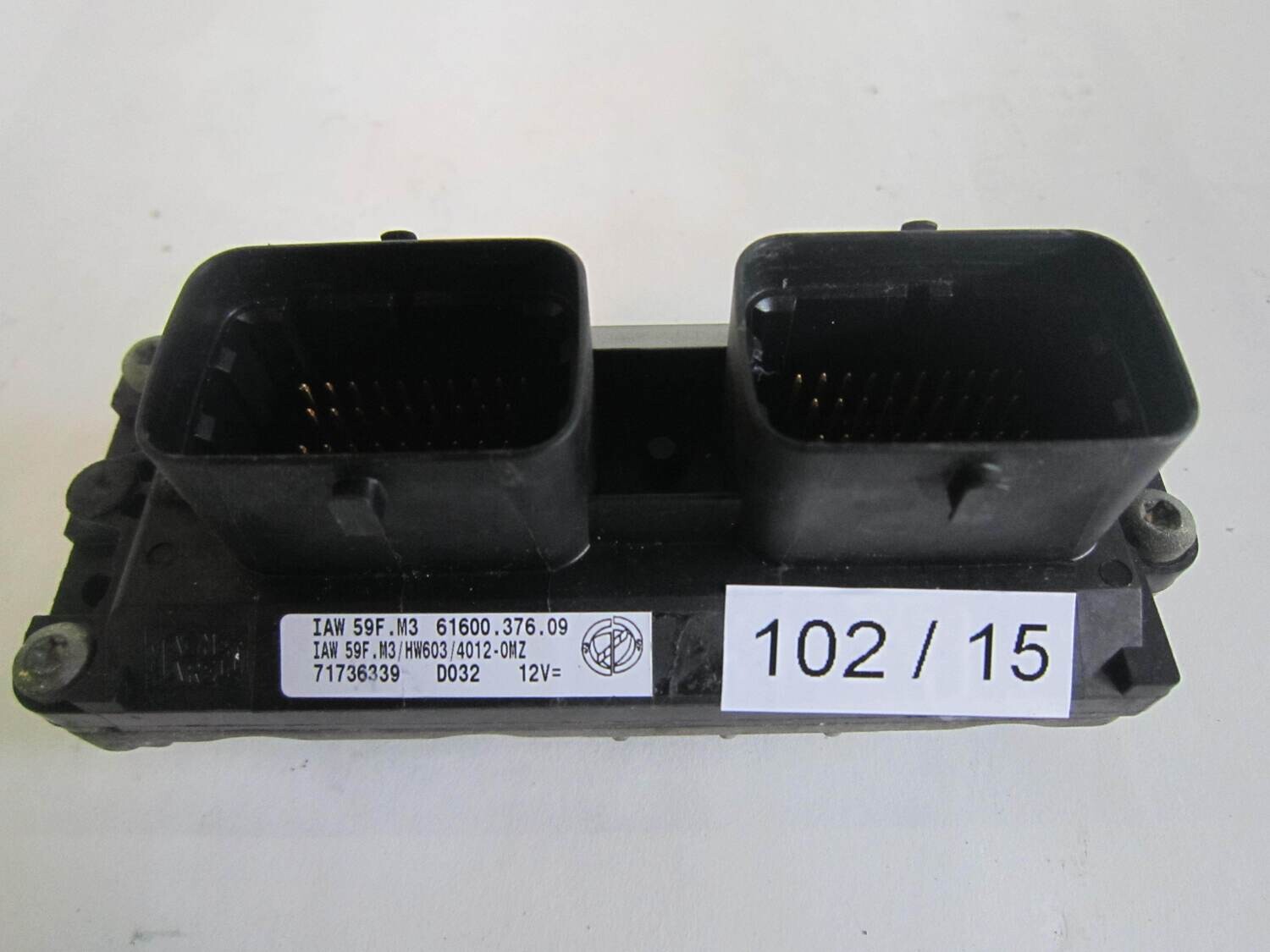 102-15 Centralina Motore Magneti Marelli 71736339 61600.376.09 6160037609 D032 IAW 59F.M3 ALFA ROMEO / FIAT / LANCIA Benzina PUNTO 1.2