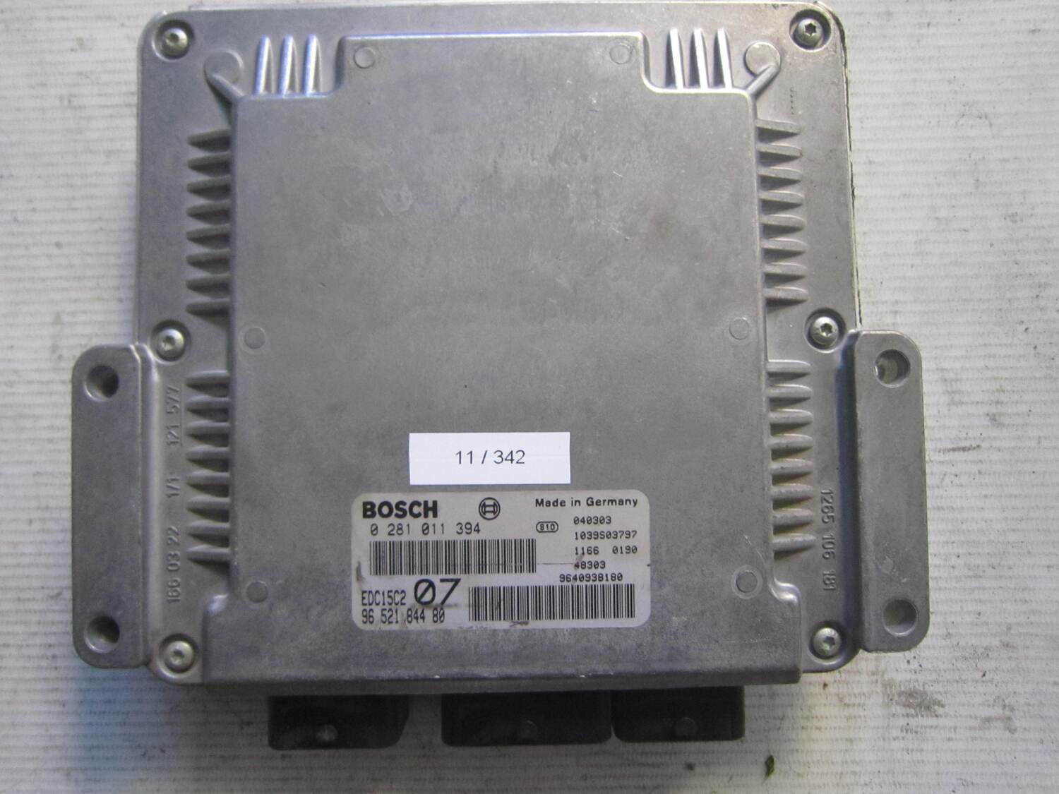 11-342 Centralina Motore Bosch 0 281 011 394 0281011394 96 521 844 80 9652184480 1039S03797 EDC15C2 CITROEN / PEUGEOT Diesel C 5